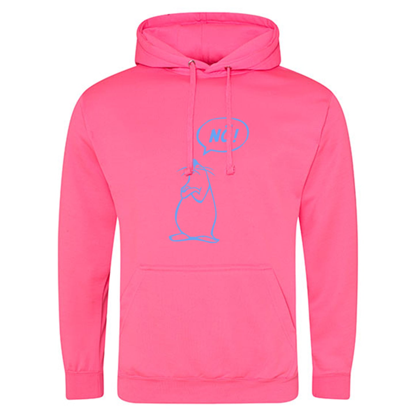 Electric Hoodie / Neon Kapuzenpulli / Motiv: Nö - Comicfigur