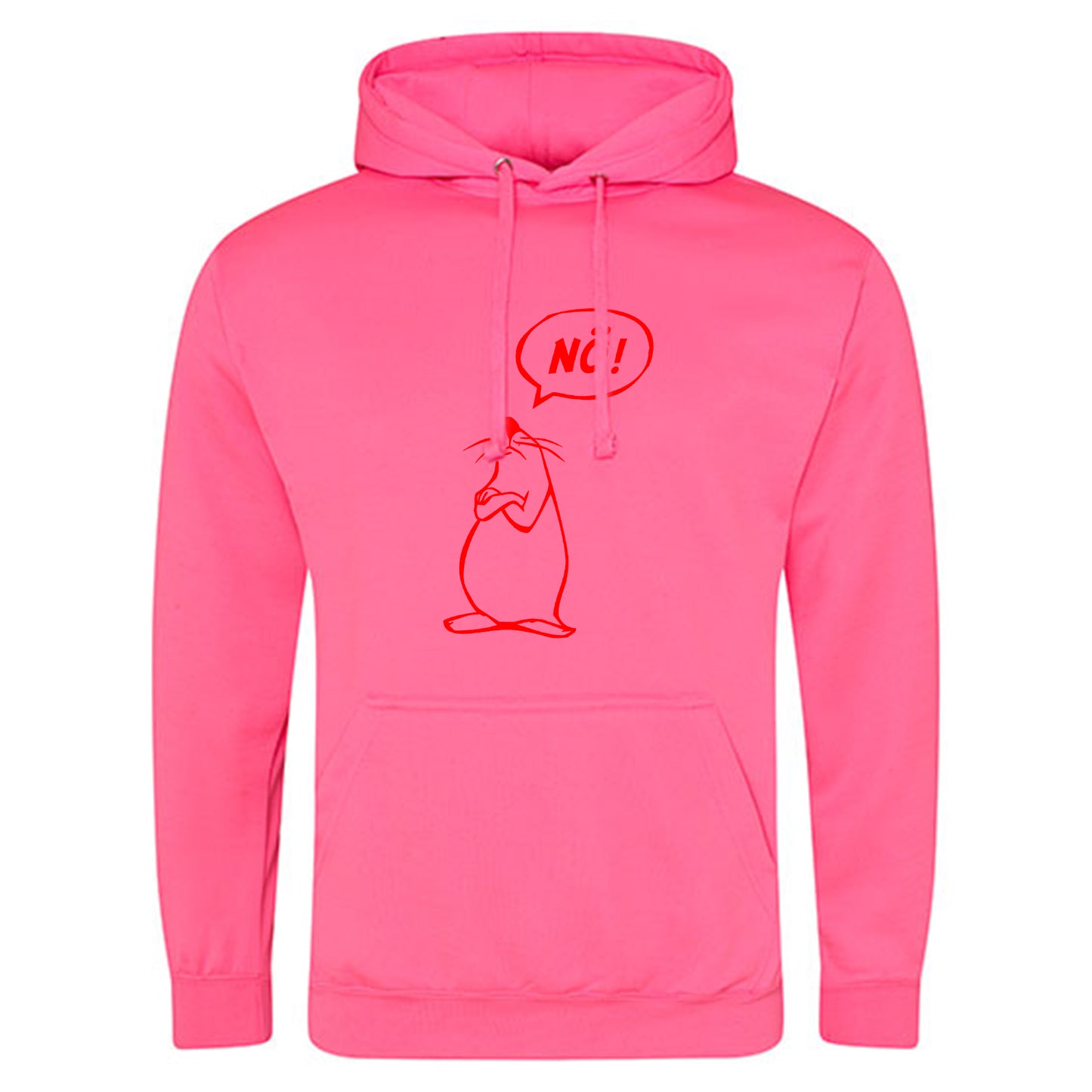 Electric Hoodie / Neon Kapuzenpulli / Motiv: Nö - Comicfigur
