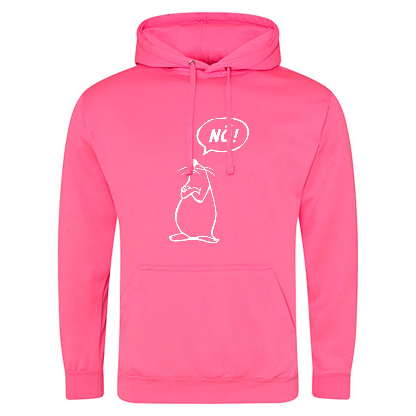 Electric Hoodie / Neon Kapuzenpulli / Motiv: Nö - Comicfigur