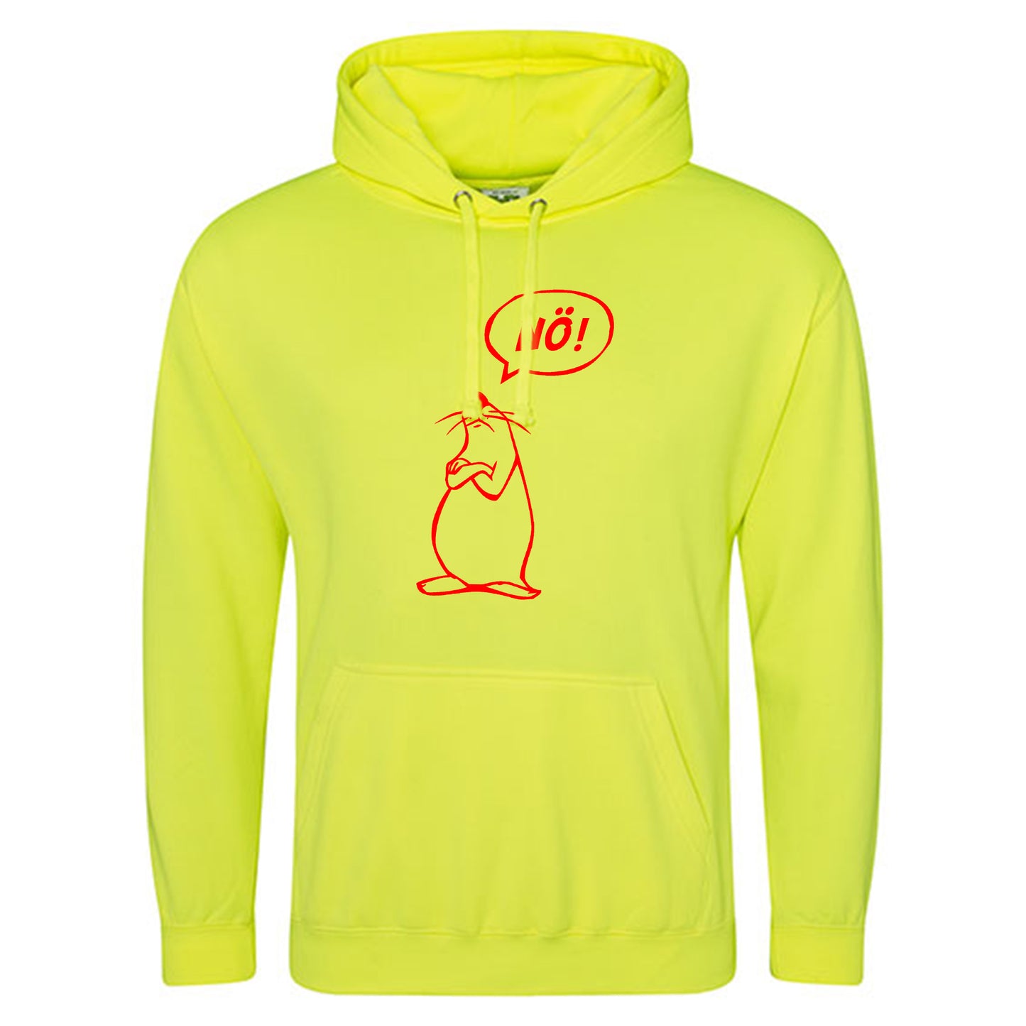 Electric Hoodie / Neon Kapuzenpulli / Motiv: Nö - Comicfigur