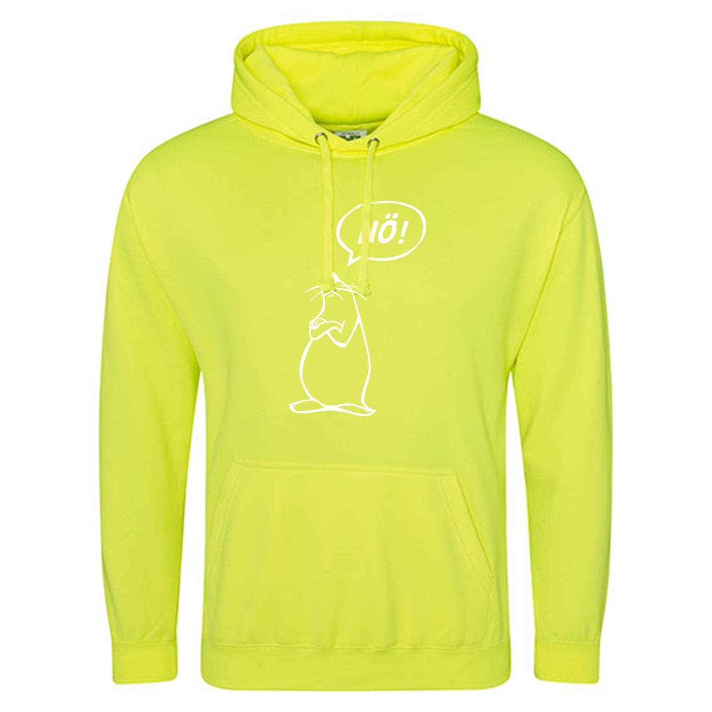 Electric Hoodie / Neon Kapuzenpulli / Motiv: Nö - Comicfigur