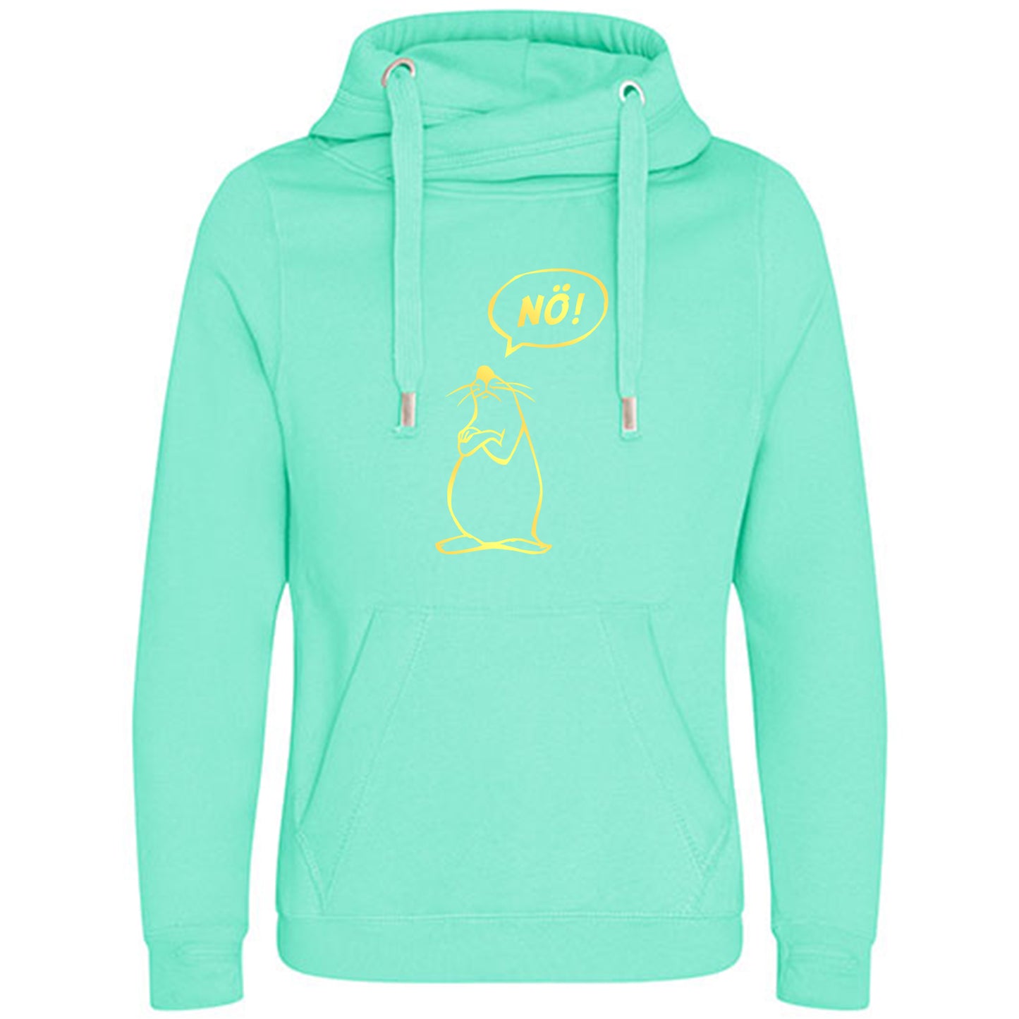Cross Neck Hoodie/ Pulli / Motiv: Nö-Comicfigur