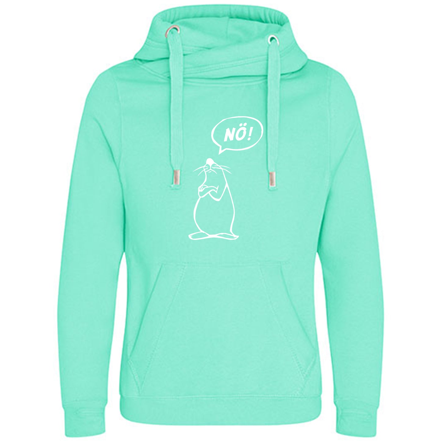 Cross Neck Hoodie/ Pulli / Motiv: Nö-Comicfigur