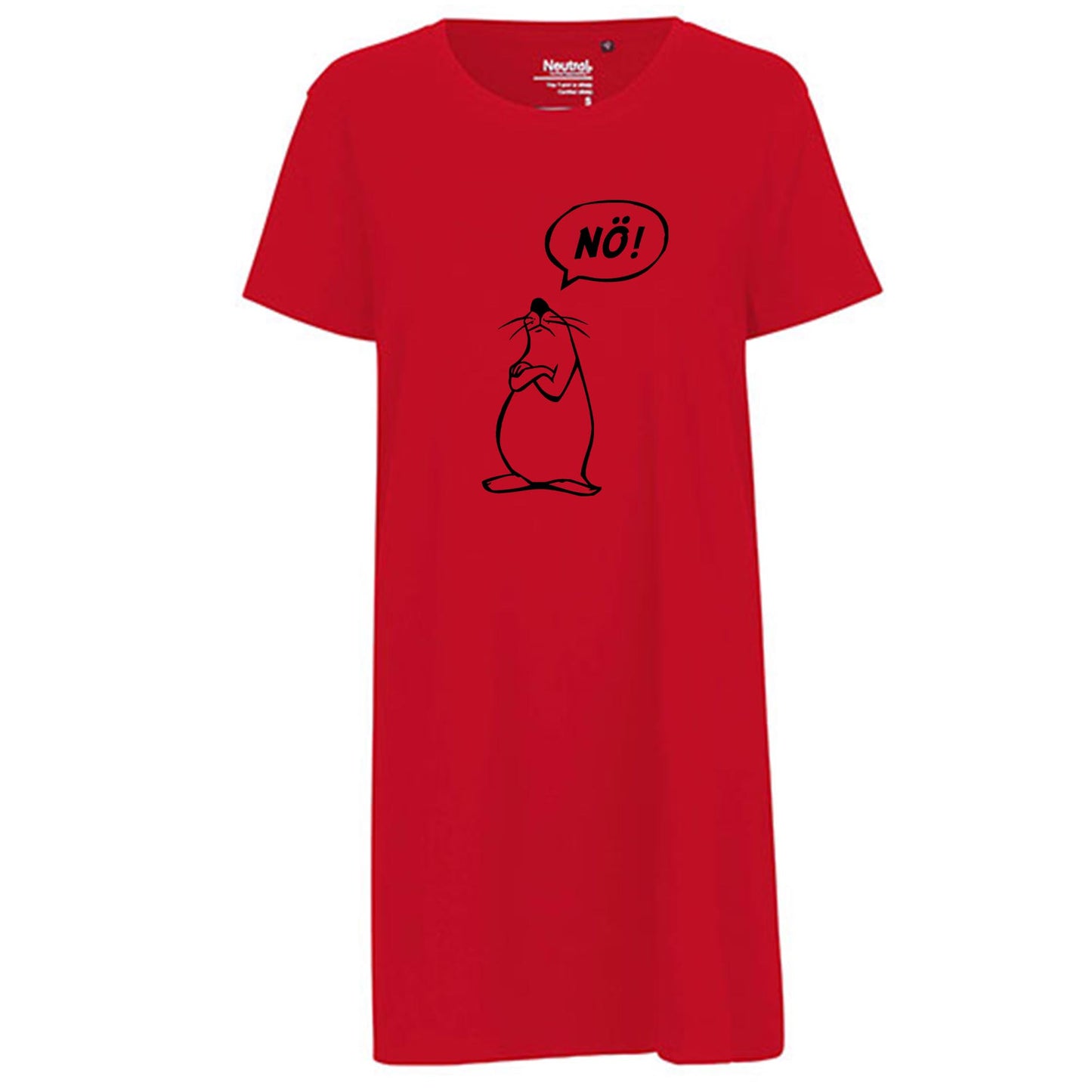 Ladies´ Long Length T-Shirt | 'Nö- Comicfigur' | Bio-BW