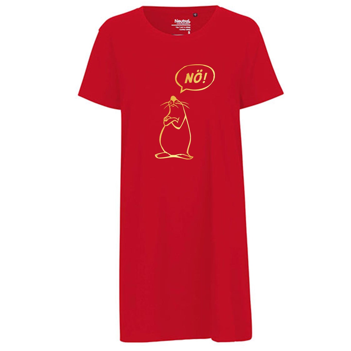 Ladies´ Long Length T-Shirt | 'Nö- Comicfigur' | Bio-BW