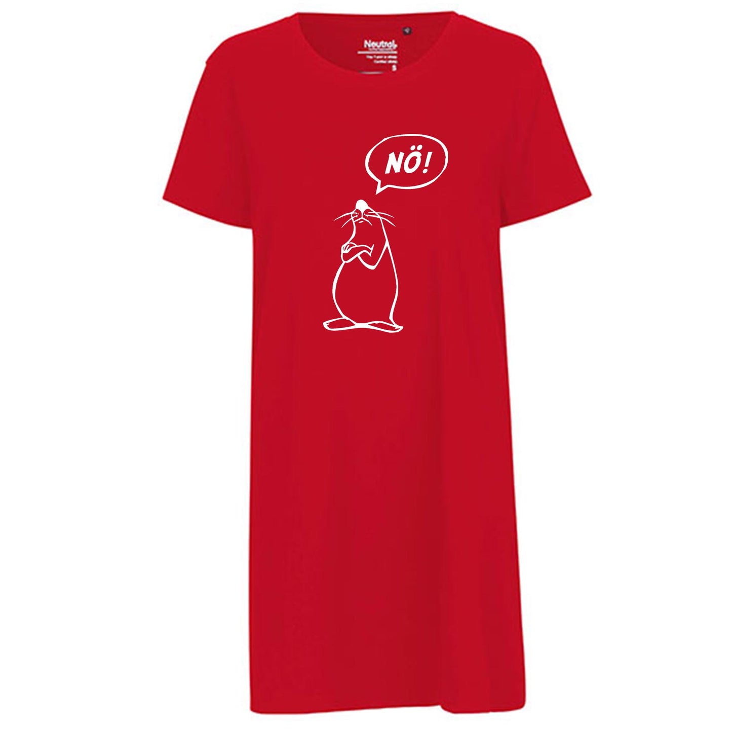 Ladies´ Long Length T-Shirt | 'Nö- Comicfigur' | Bio-BW