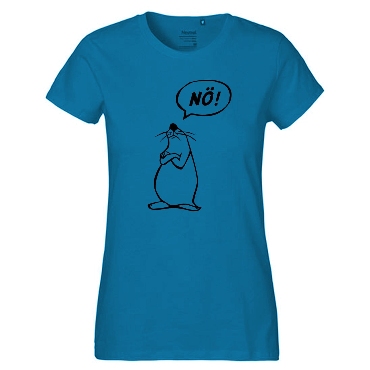 Fair-Trade Damen T-Shirt 'Nö - Comicfigur' 100% Bio-Baumwolle