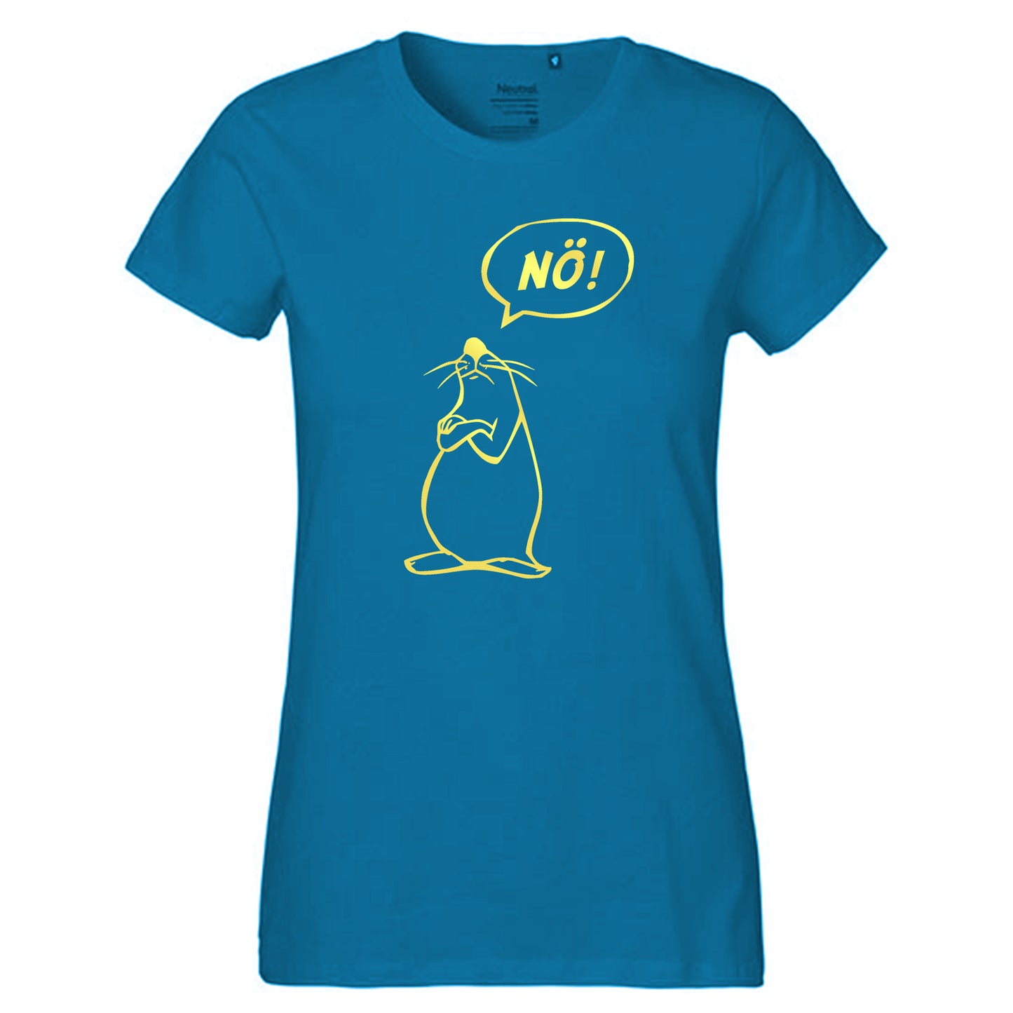 Fair-Trade Damen T-Shirt 'Nö - Comicfigur' 100% Bio-Baumwolle