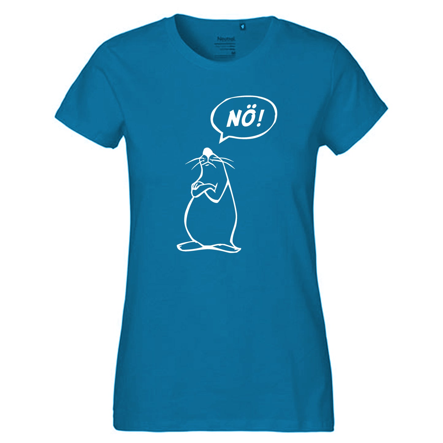 Fair-Trade Damen T-Shirt 'Nö - Comicfigur' 100% Bio-Baumwolle