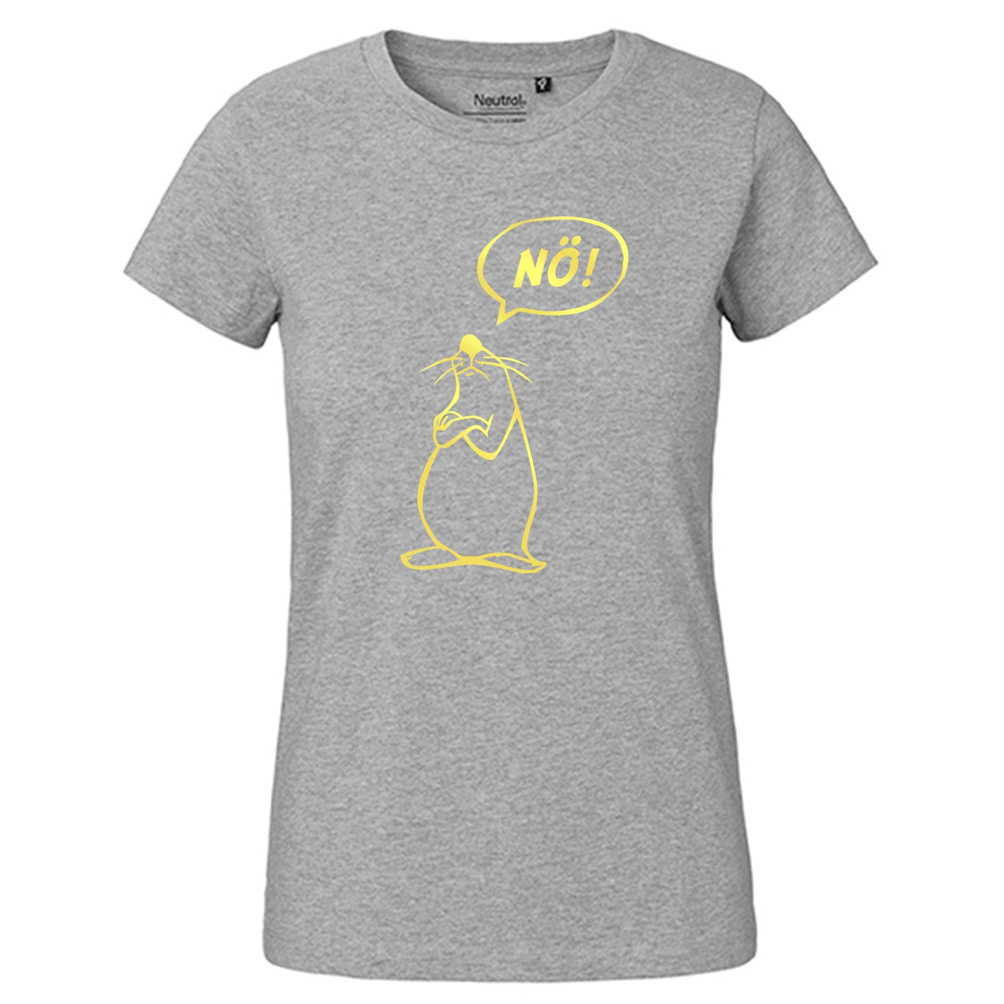 Fair-Trade Damen T-Shirt 'Nö - Comicfigur' 100% Bio-Baumwolle