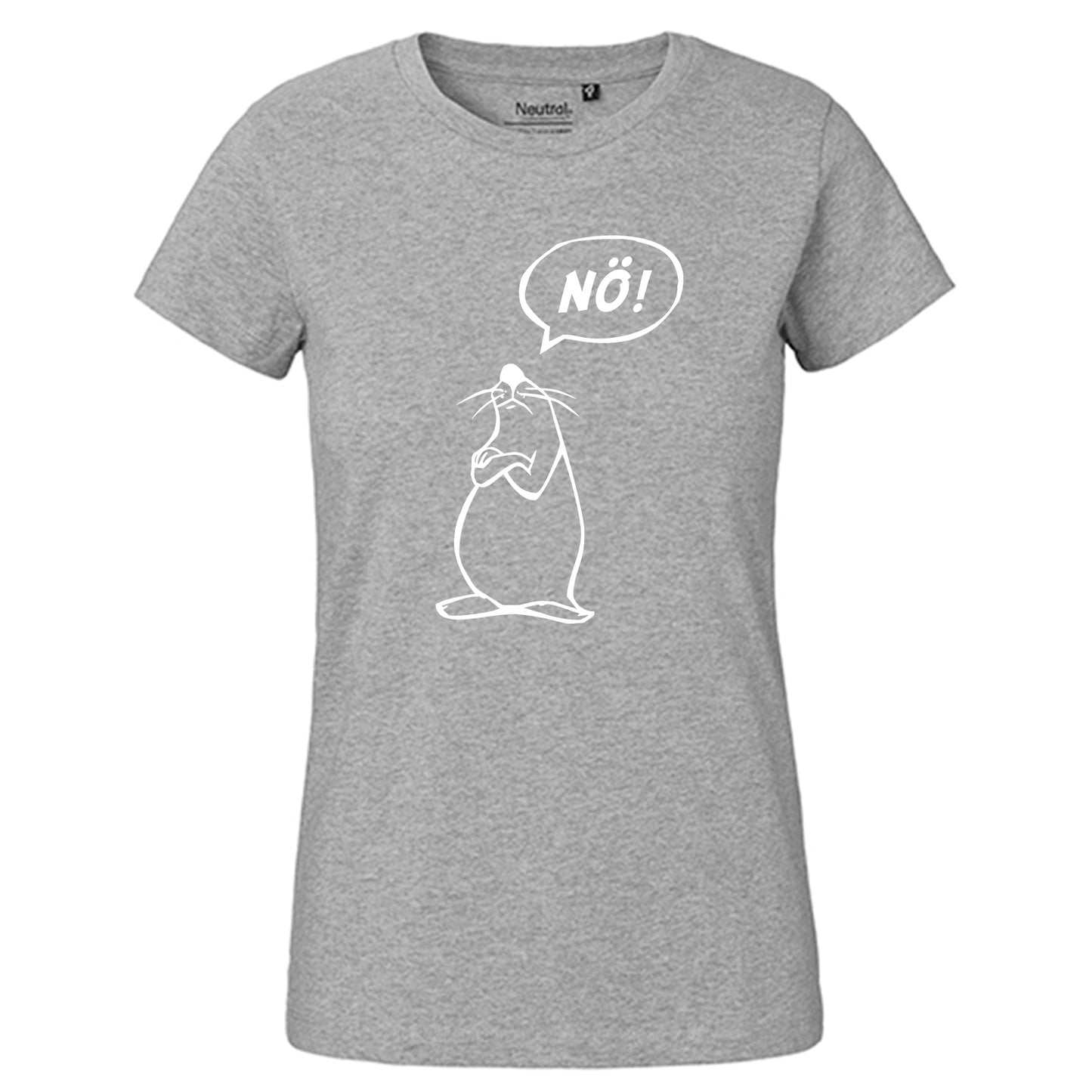 Fair-Trade Damen T-Shirt 'Nö - Comicfigur' 100% Bio-Baumwolle