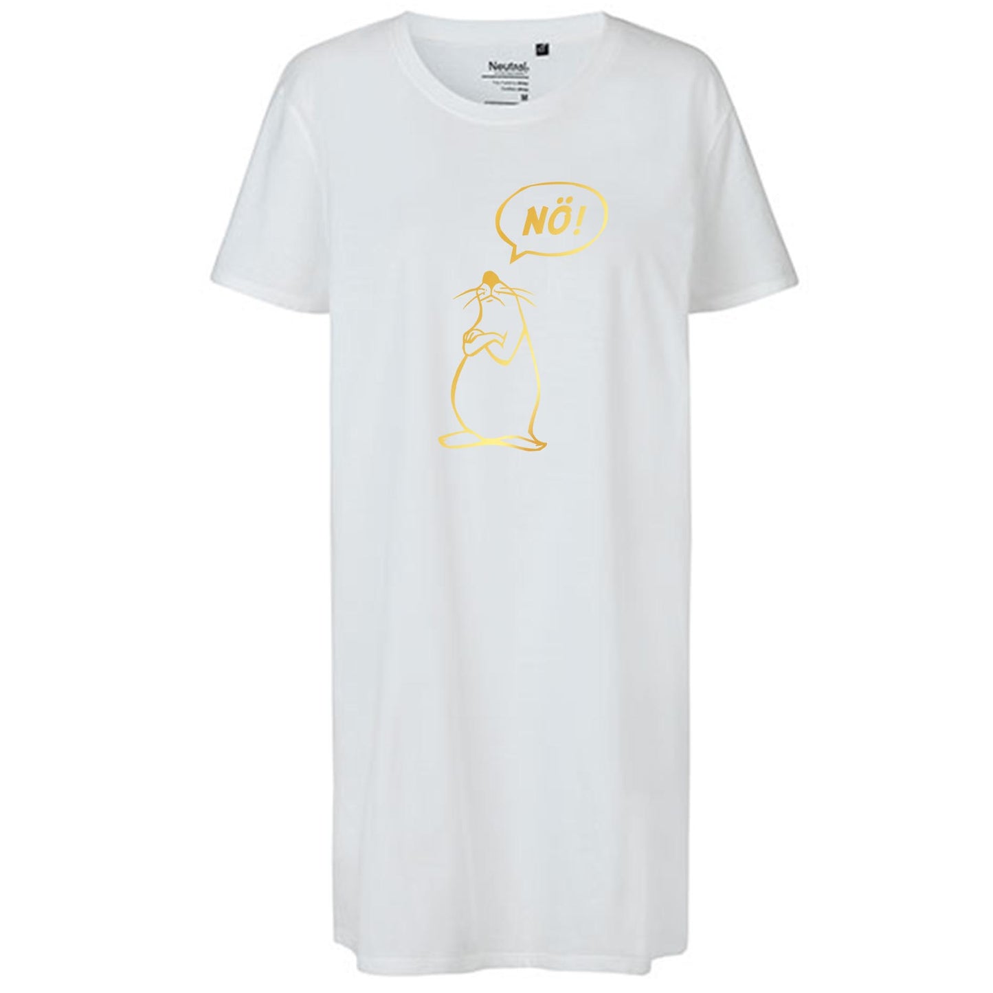 Ladies´ Long Length T-Shirt | 'Nö- Comicfigur' | Bio-BW
