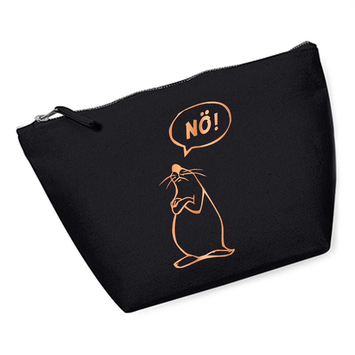 Cosmetic bag (M) 'Nö -Comic figure' cotton canvas