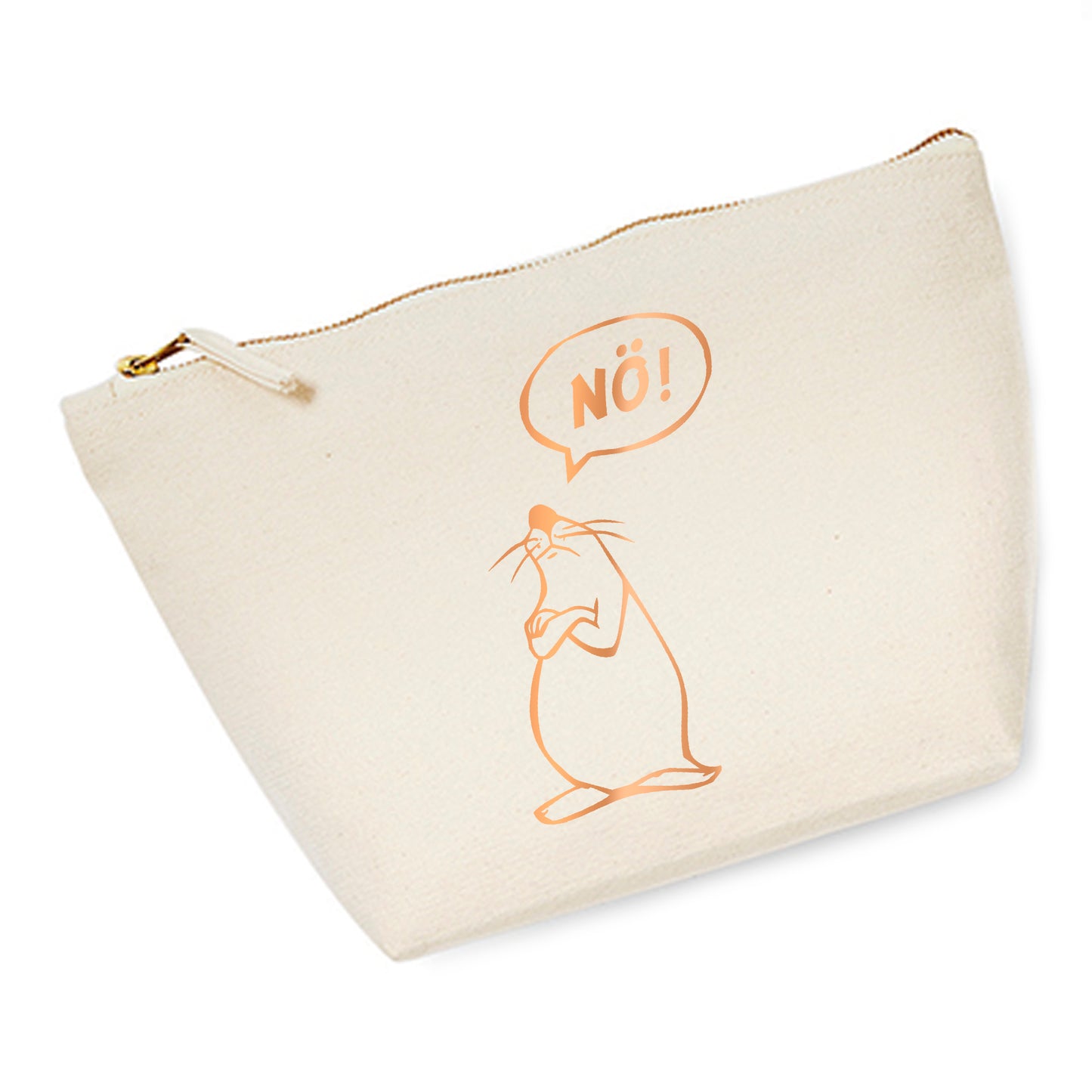 Cosmetic bag (M) 'Nö -Comic figure' cotton canvas