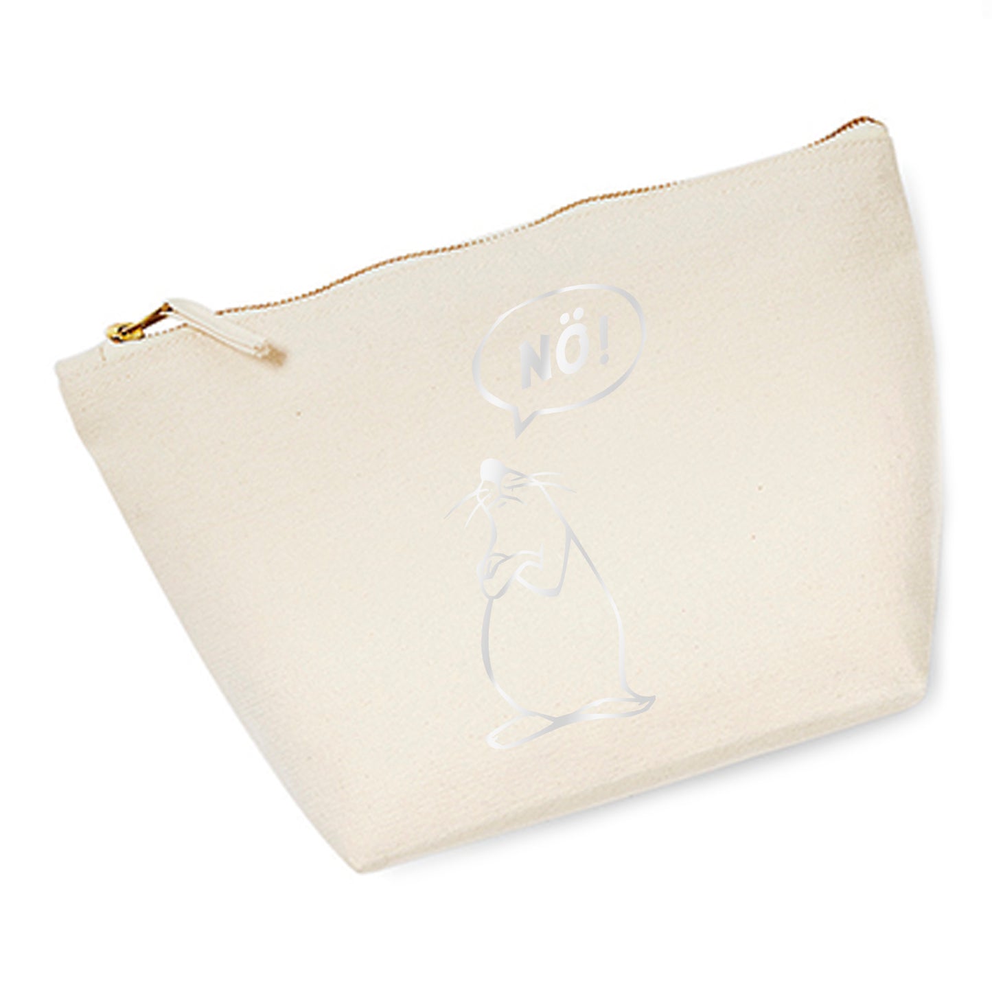 Cosmetic bag (M) 'Nö -Comic figure' cotton canvas