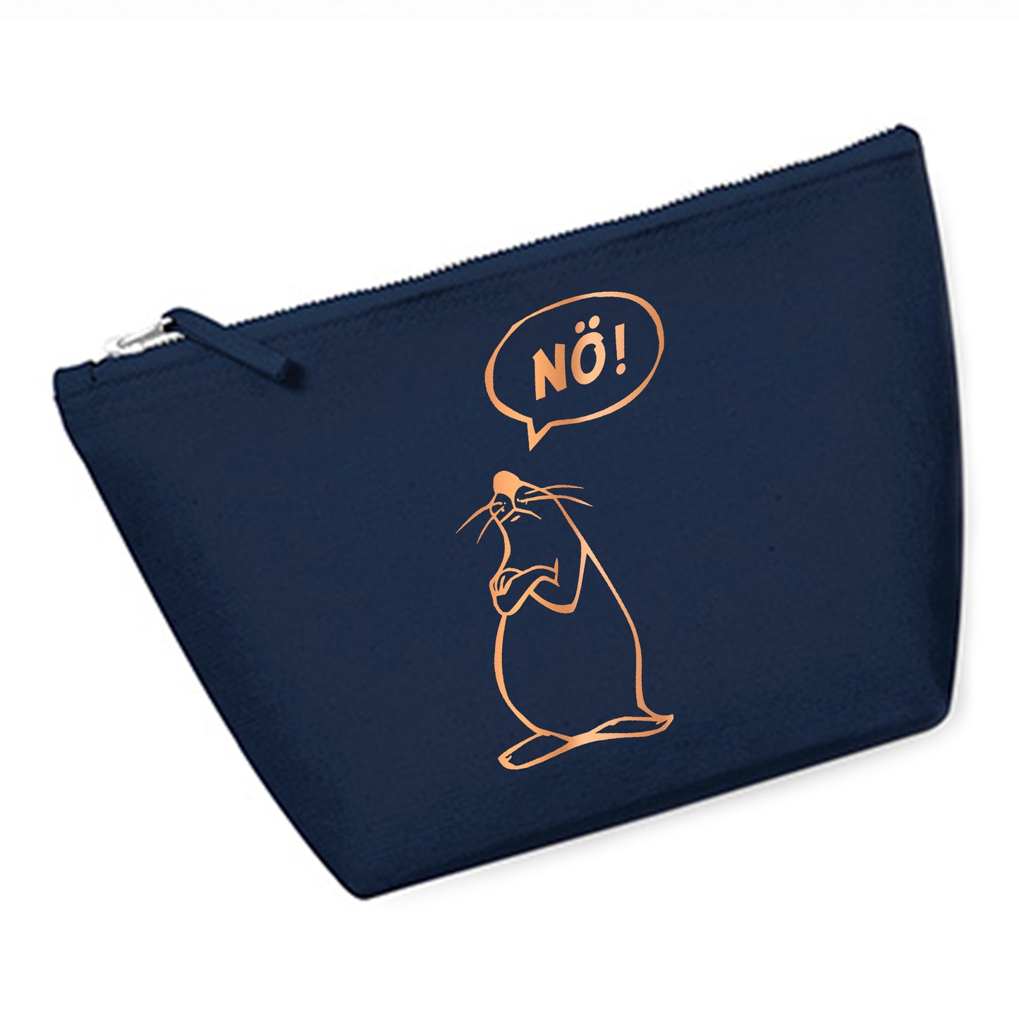 Cosmetic bag (M) 'Nö -Comic figure' cotton canvas