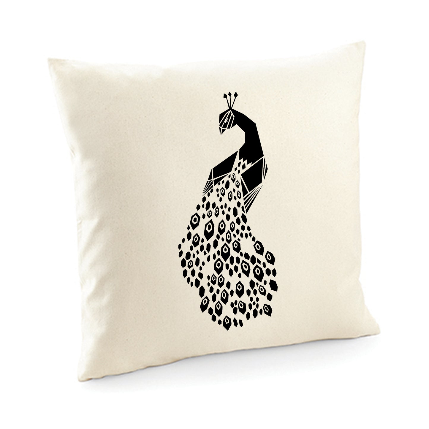 Kissenbezug / cushion cover / Motiv: Pfau origami