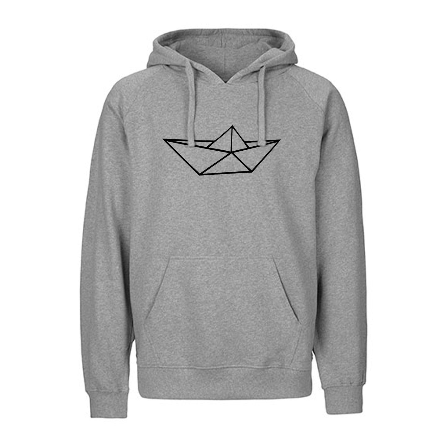 FairTrade hoodie/hoodie 'Schiff origami' 100% organic cotton