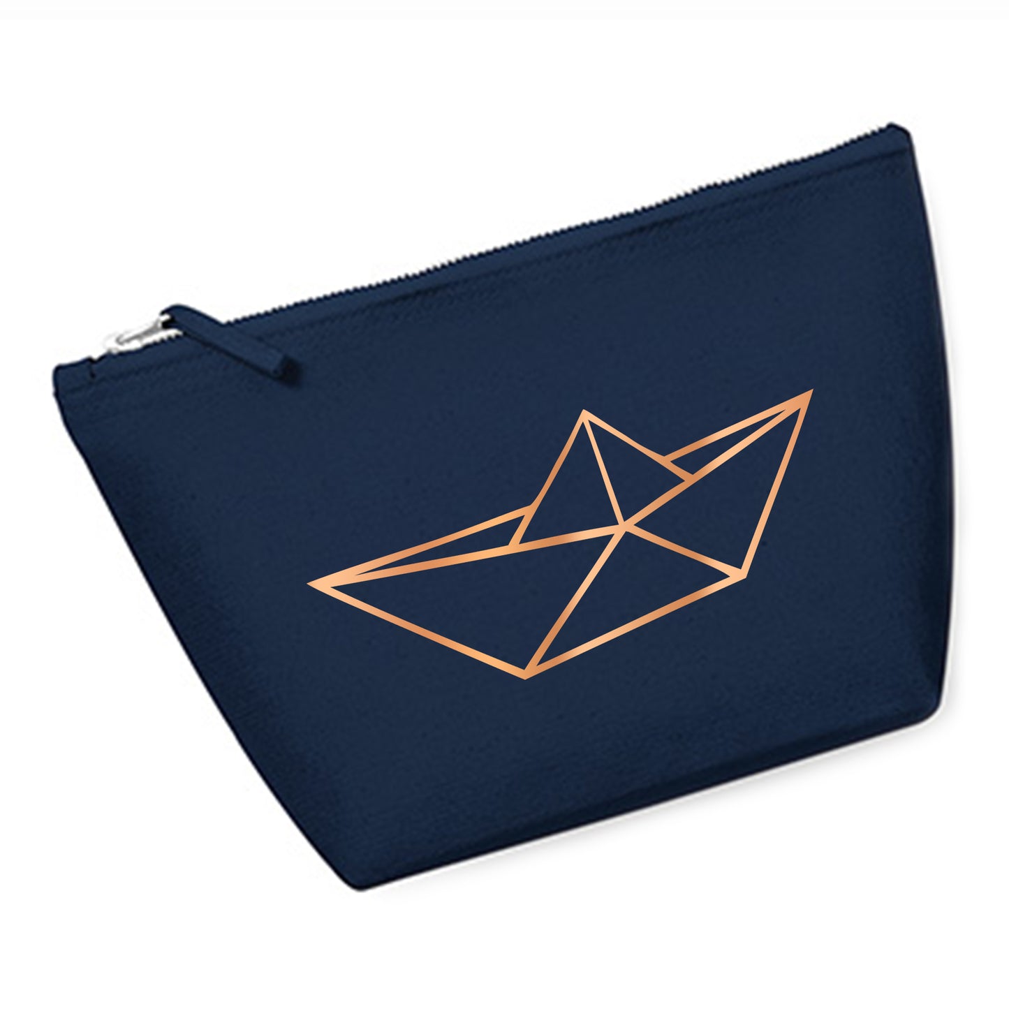 Cosmetic bag (M) 'Fuchs origami' cotton canvas