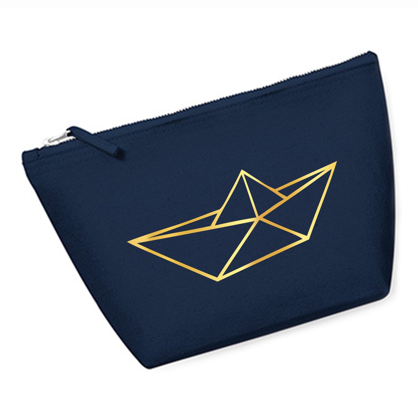 Cosmetic bag (M) 'Fuchs origami' cotton canvas