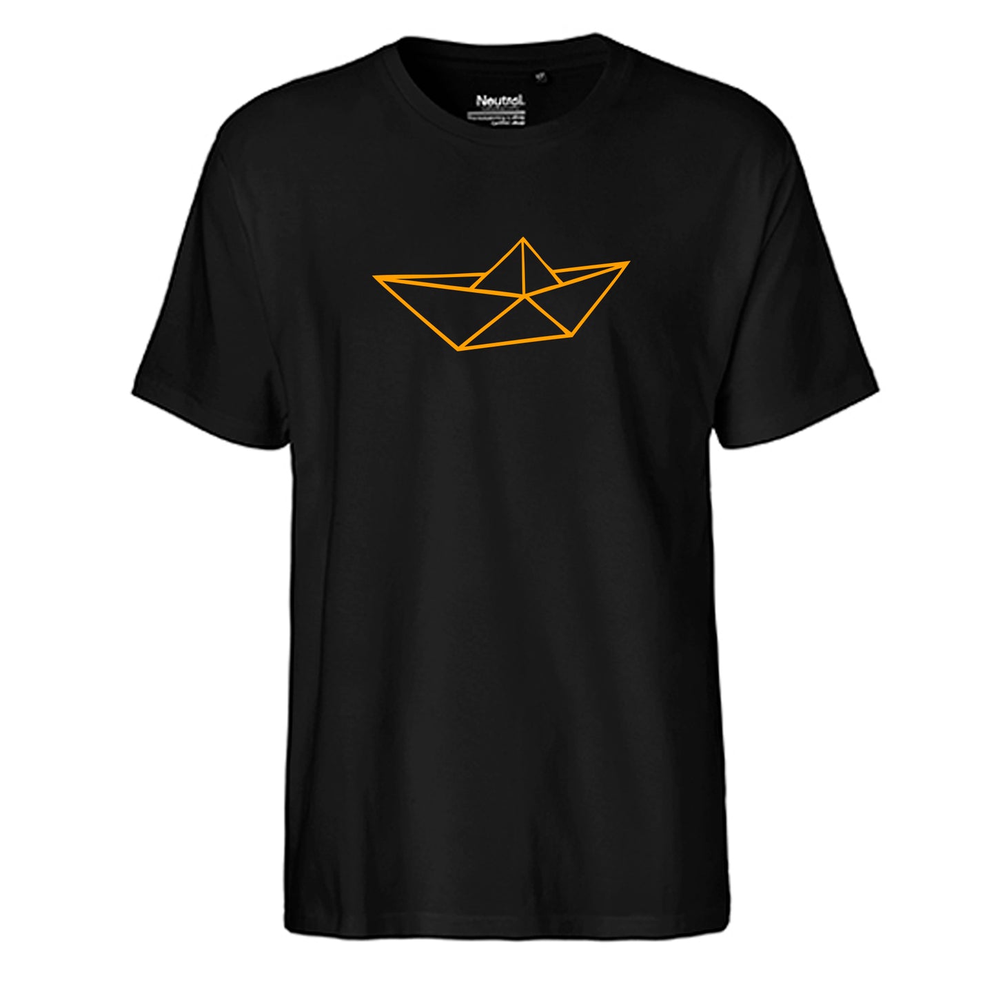 FairTrade men's t-shirt 'Schiff - origami' organic cotton