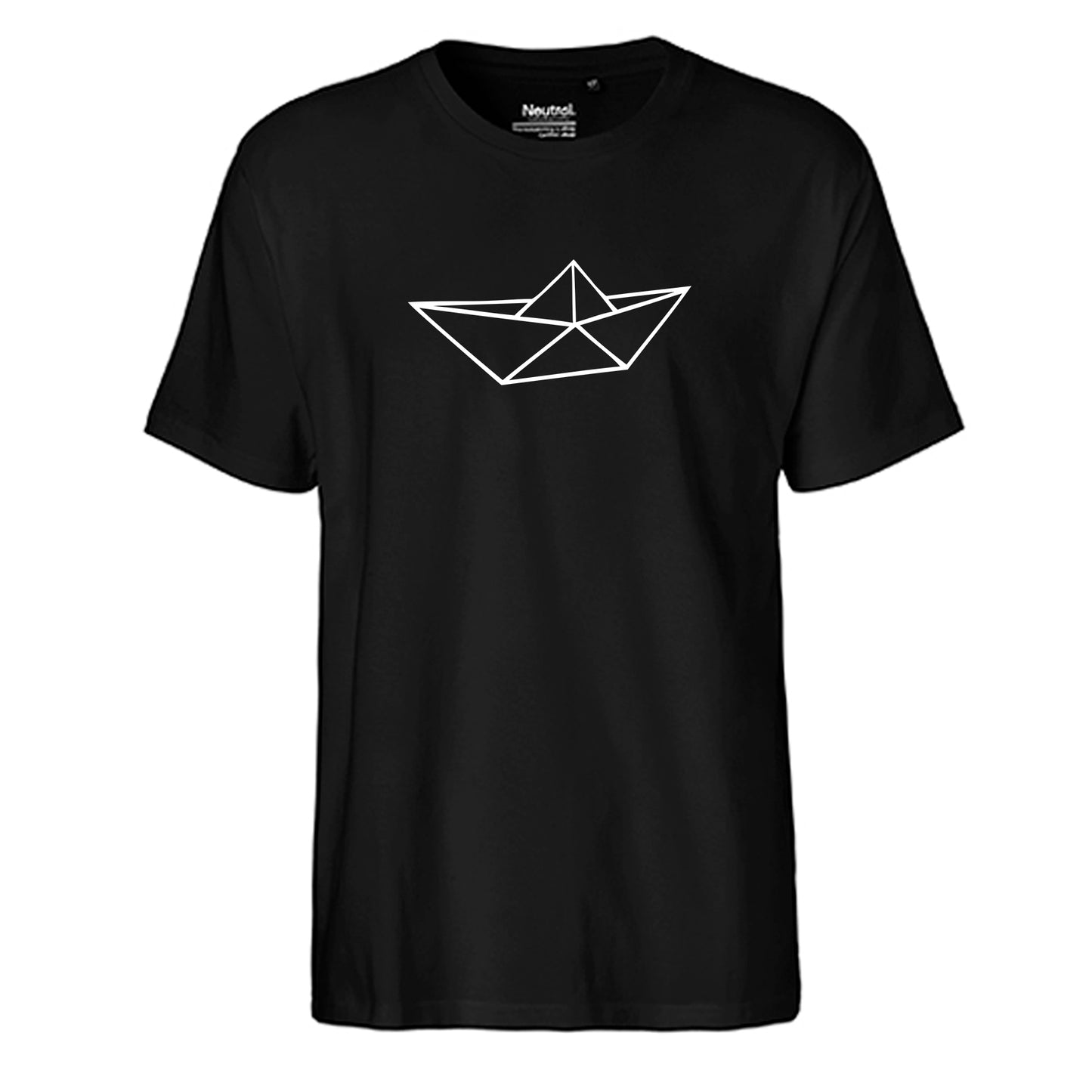 FairTrade men's t-shirt 'Schiff - origami' organic cotton