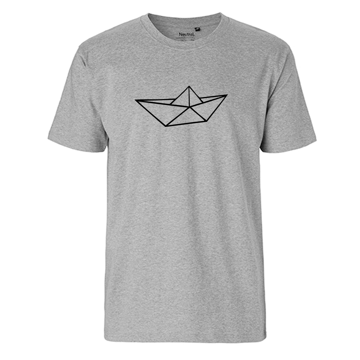 FairTrade men's t-shirt 'Schiff - origami' organic cotton