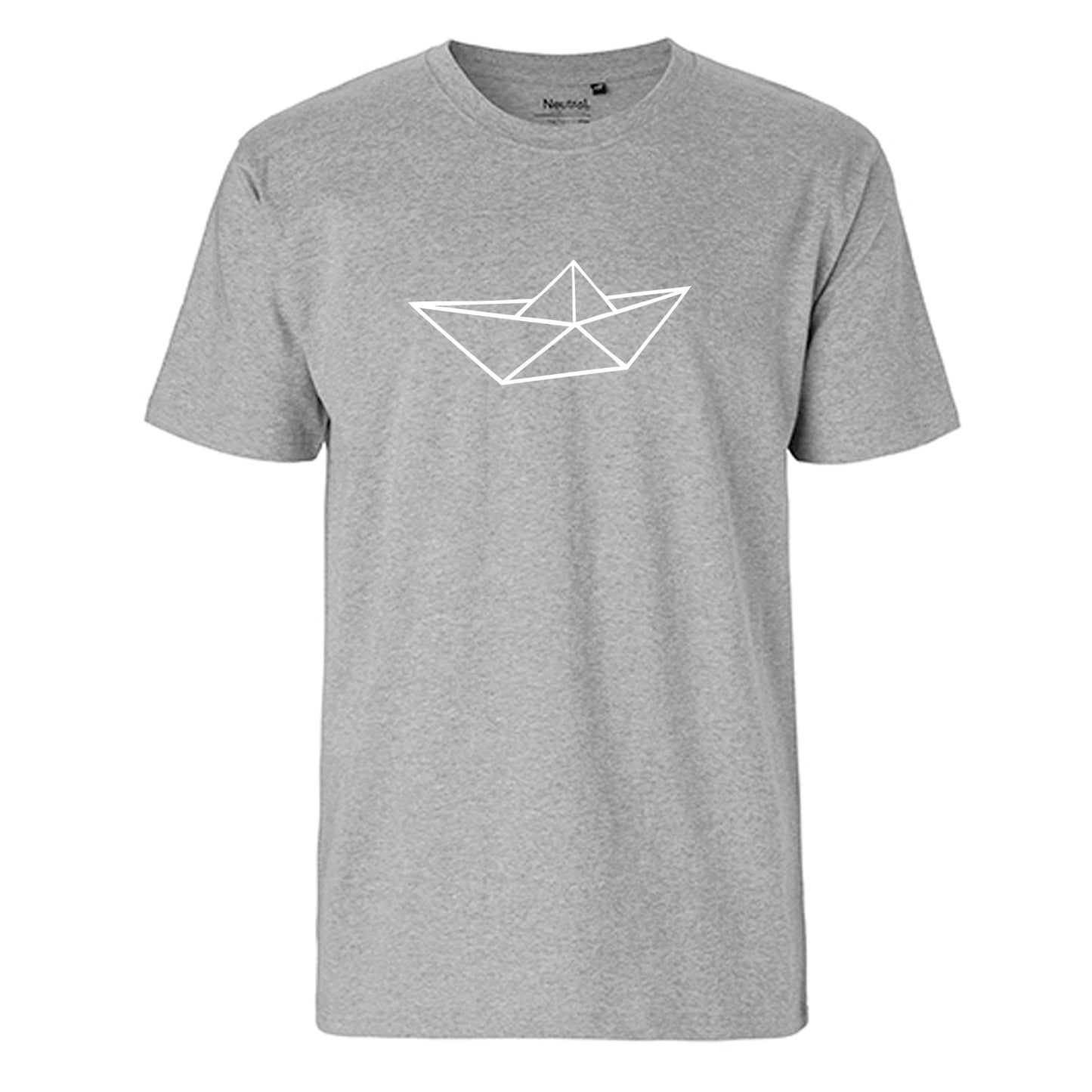 FairTrade men's t-shirt 'Schiff - origami' organic cotton