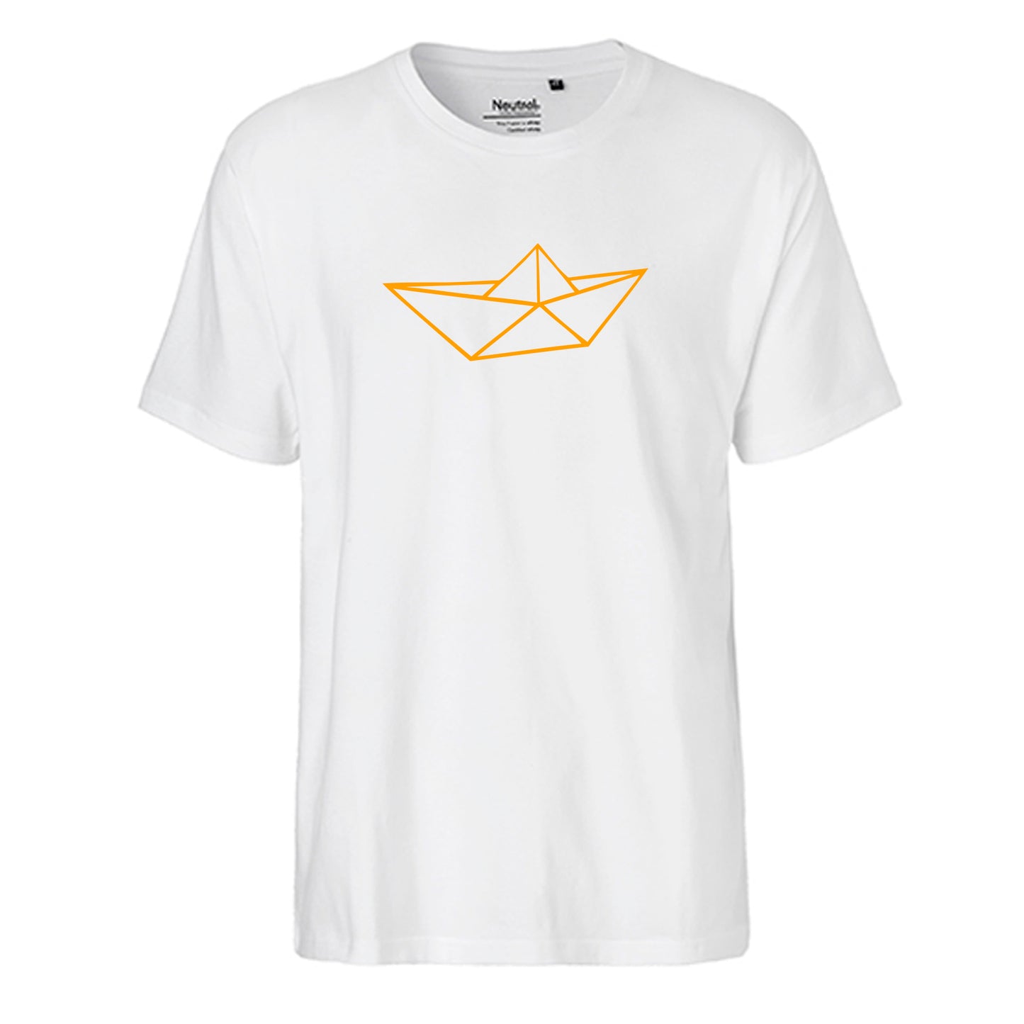 FairTrade men's t-shirt 'Schiff - origami' organic cotton
