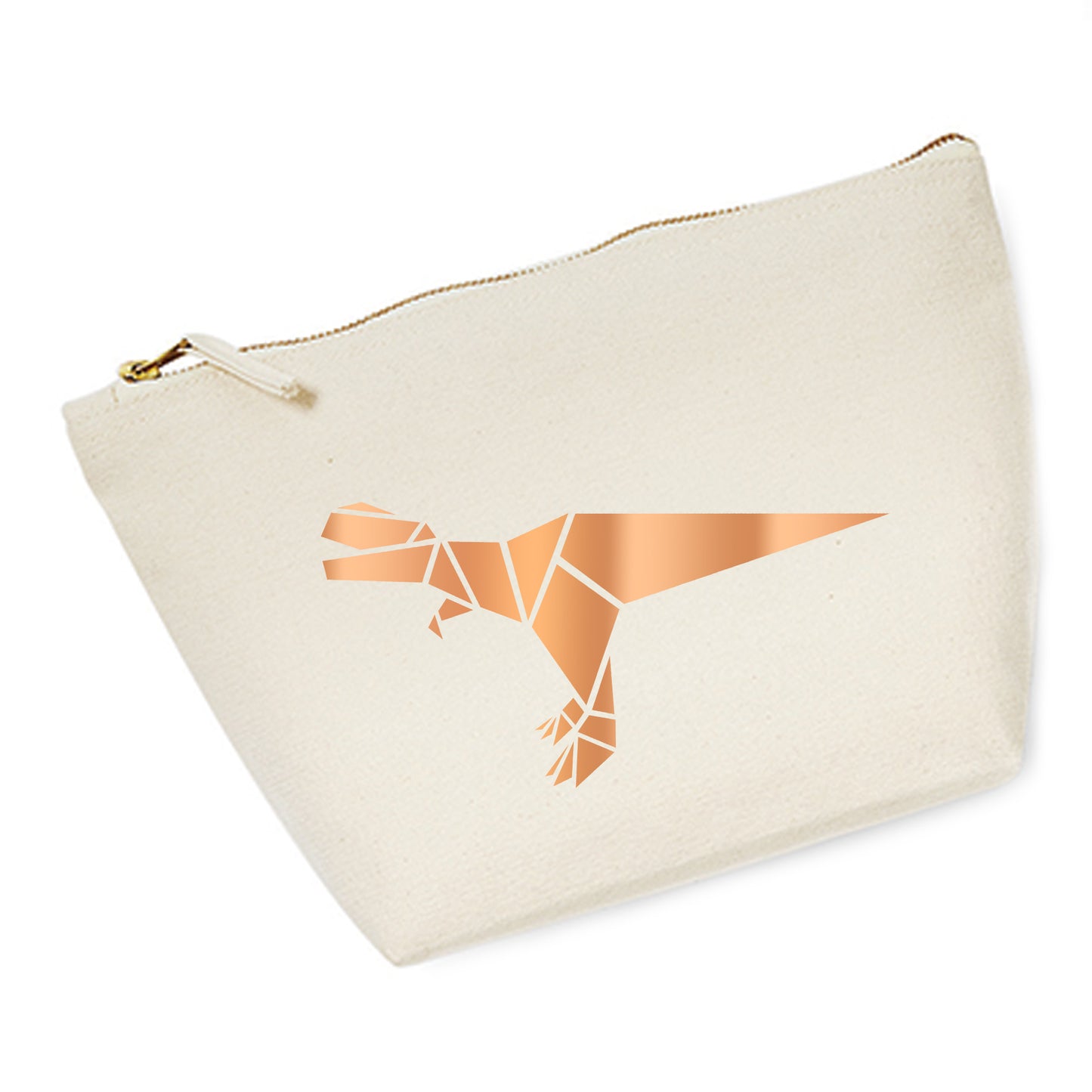 Cosmetic bag (M) 'Fuchs origami' cotton canvas