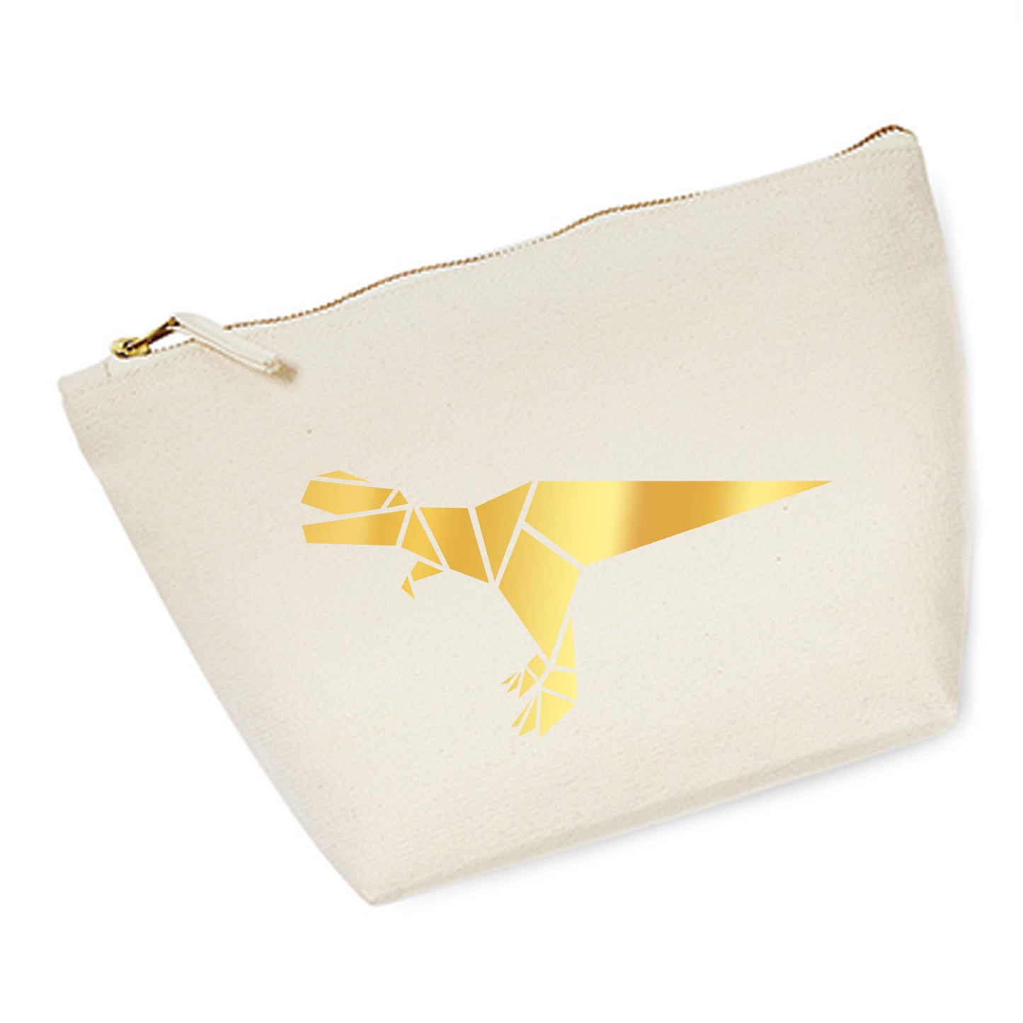 Cosmetic bag (M) 'Fuchs origami' cotton canvas