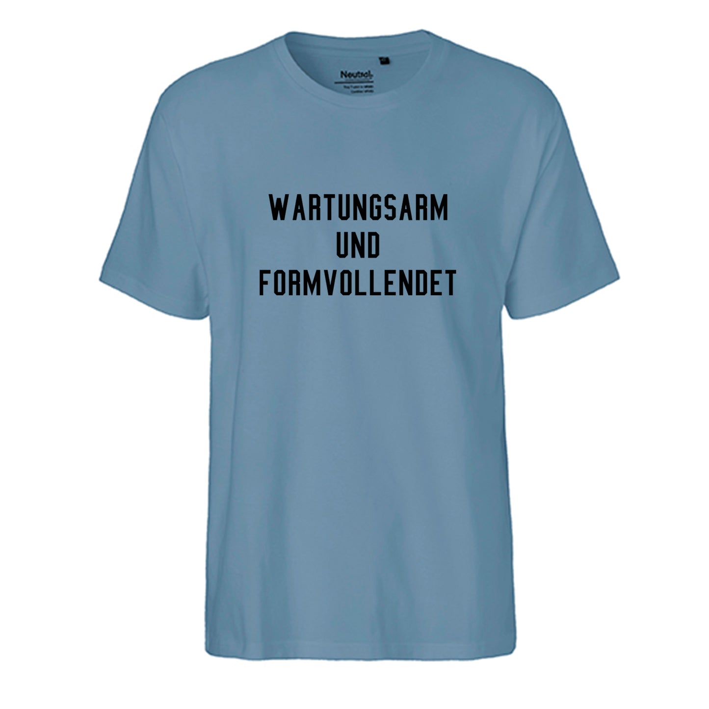 FairTrade men's t-shirt 'low maintenance and perfectly shaped' organic cotton