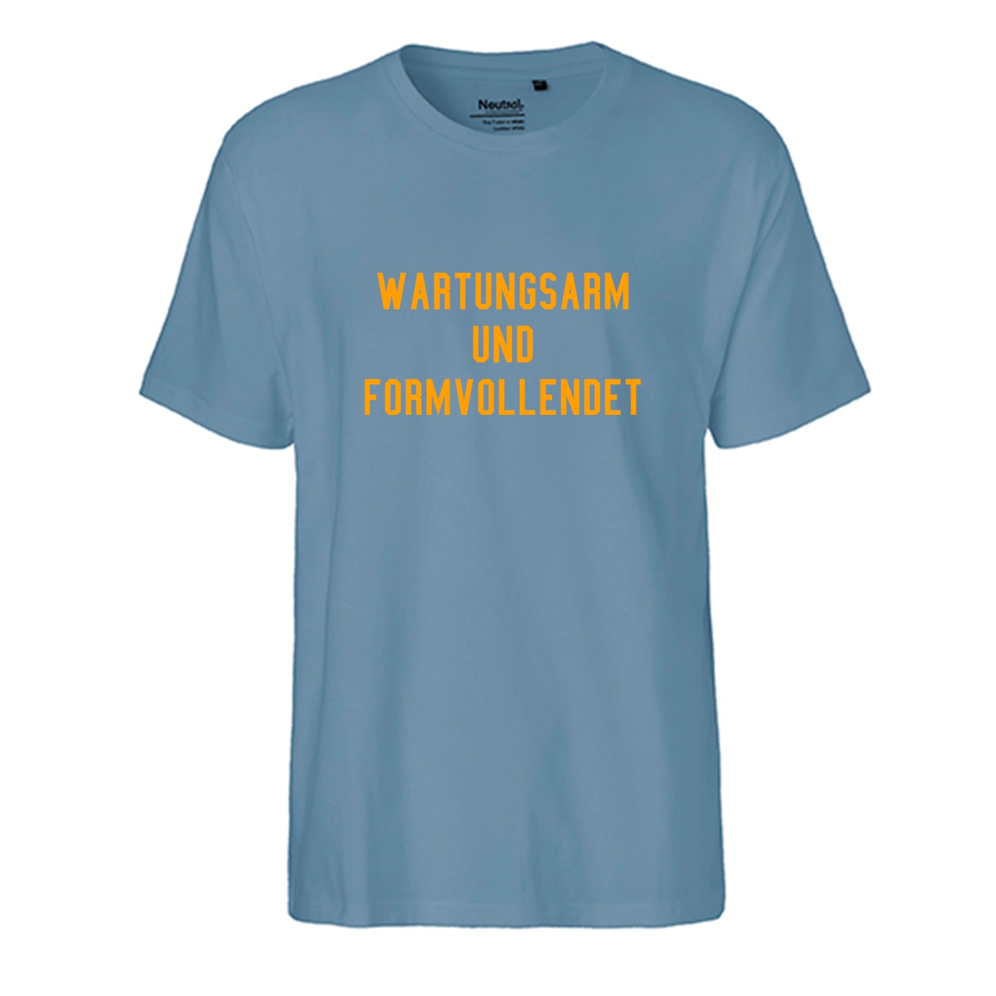 FairTrade men's t-shirt 'low maintenance and perfectly shaped' organic cotton