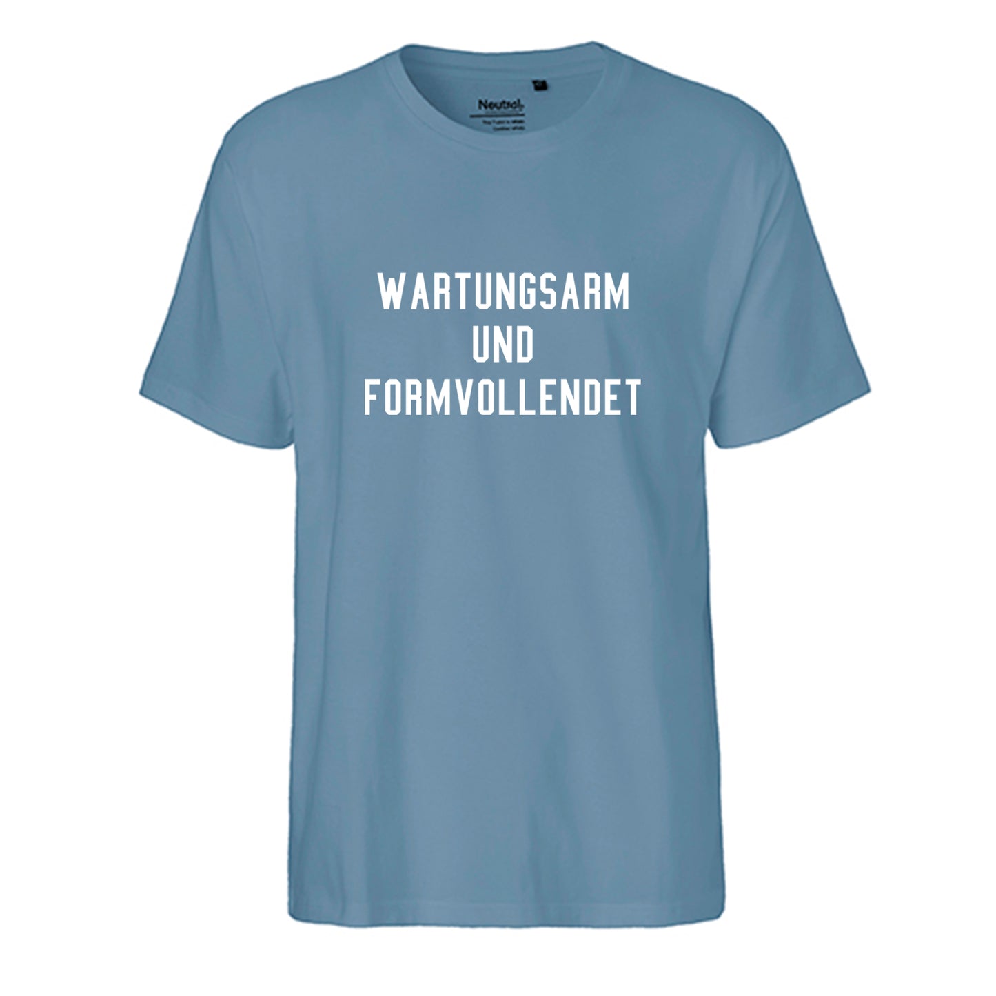 FairTrade men's t-shirt 'low maintenance and perfectly shaped' organic cotton