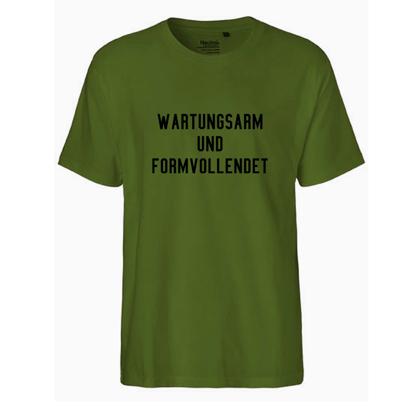 FairTrade men's t-shirt 'low maintenance and perfectly shaped' organic cotton