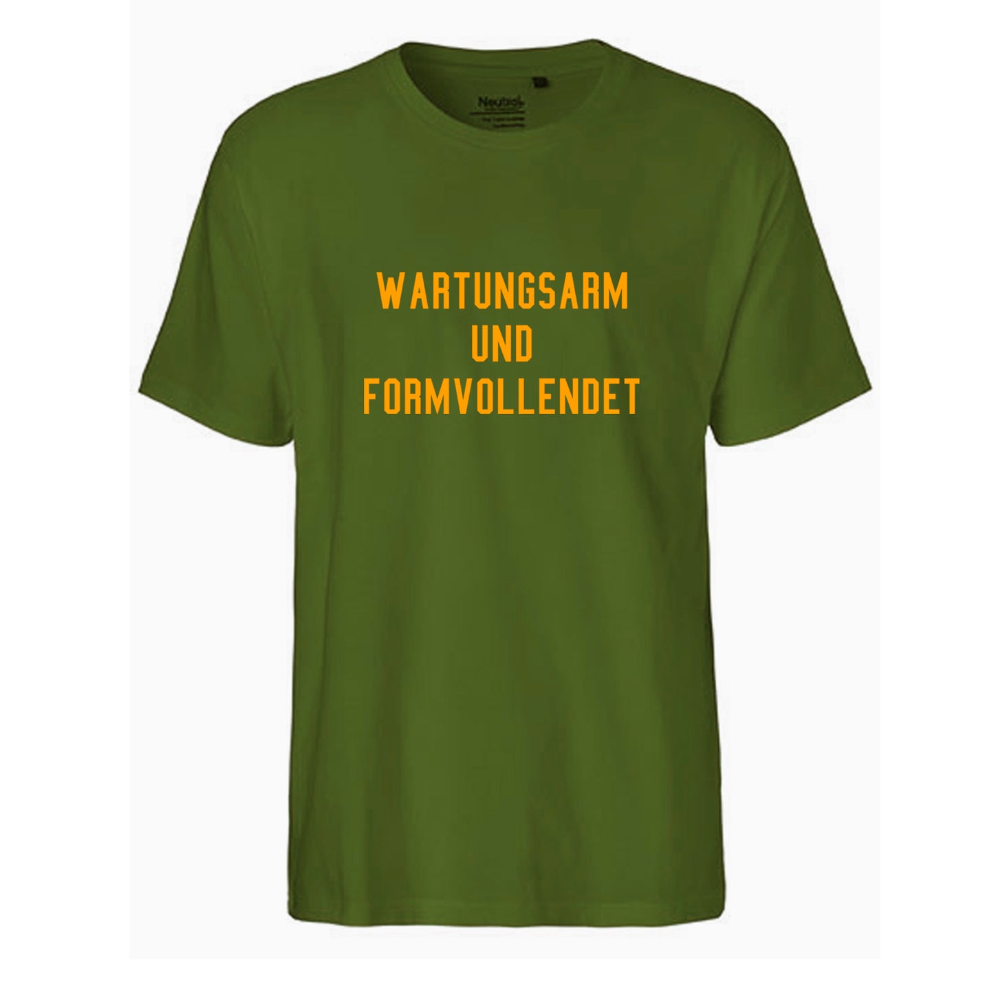 FairTrade men's t-shirt 'low maintenance and perfectly shaped' organic cotton