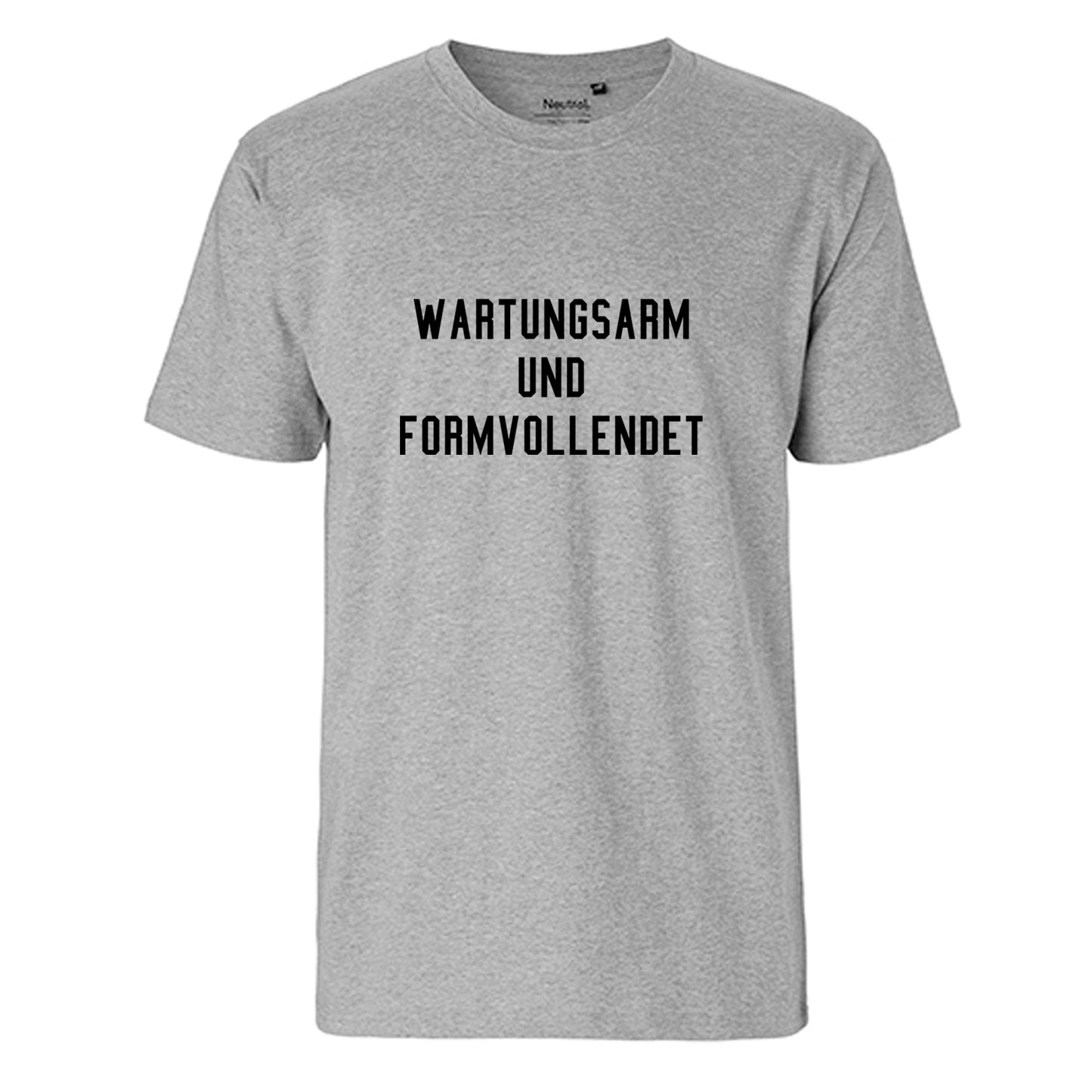 FairTrade men's t-shirt 'low maintenance and perfectly shaped' organic cotton