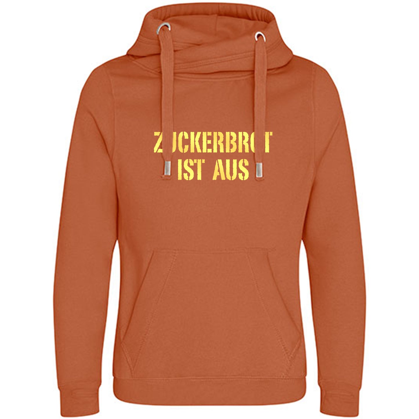 Cross Neck Hoodie/ Pulli / Motiv: ZUCKERBROT IST AUS