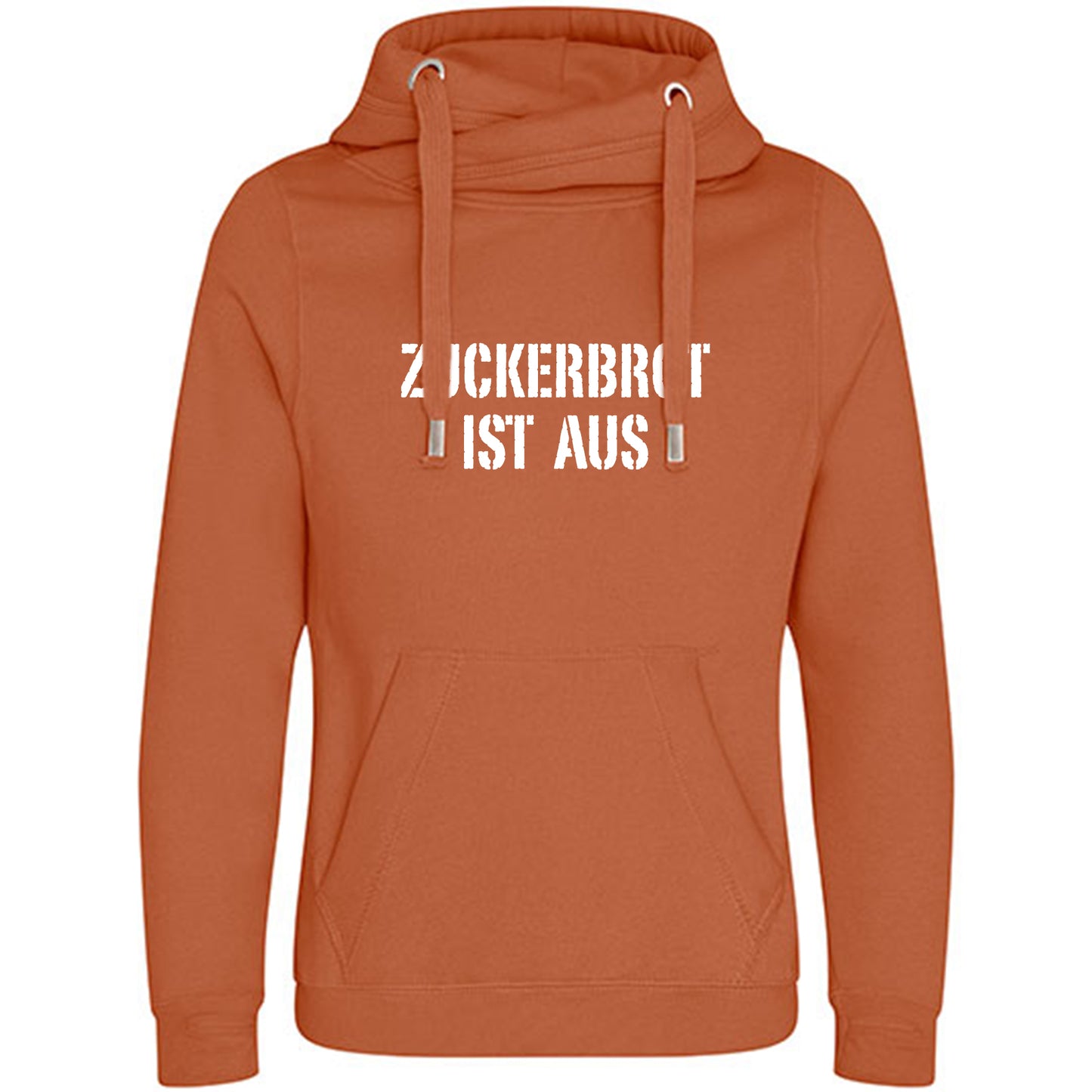 Cross Neck Hoodie/ Pulli / Motiv: ZUCKERBROT IST AUS