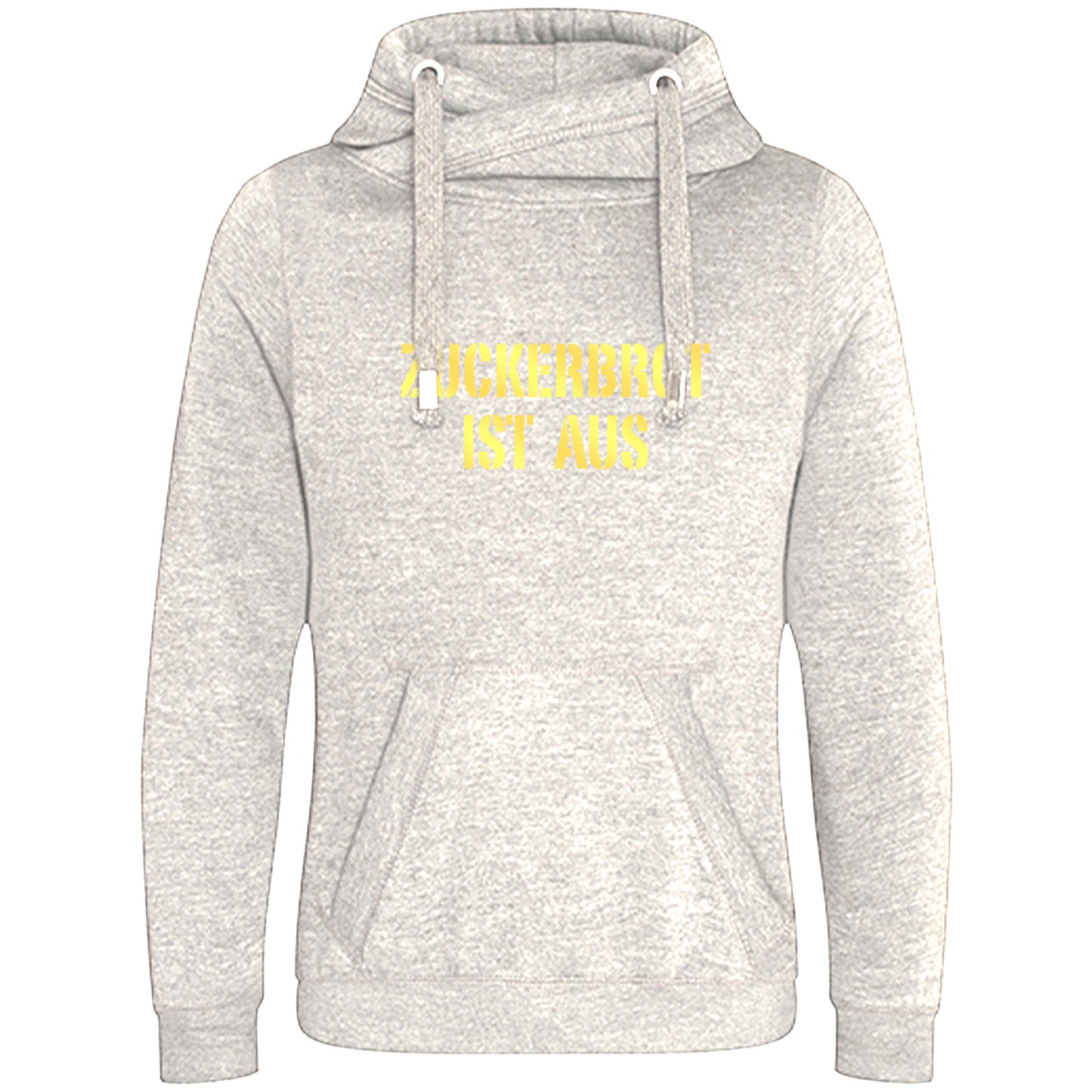 Cross Neck Hoodie/ Pulli / Motiv: ZUCKERBROT IST AUS