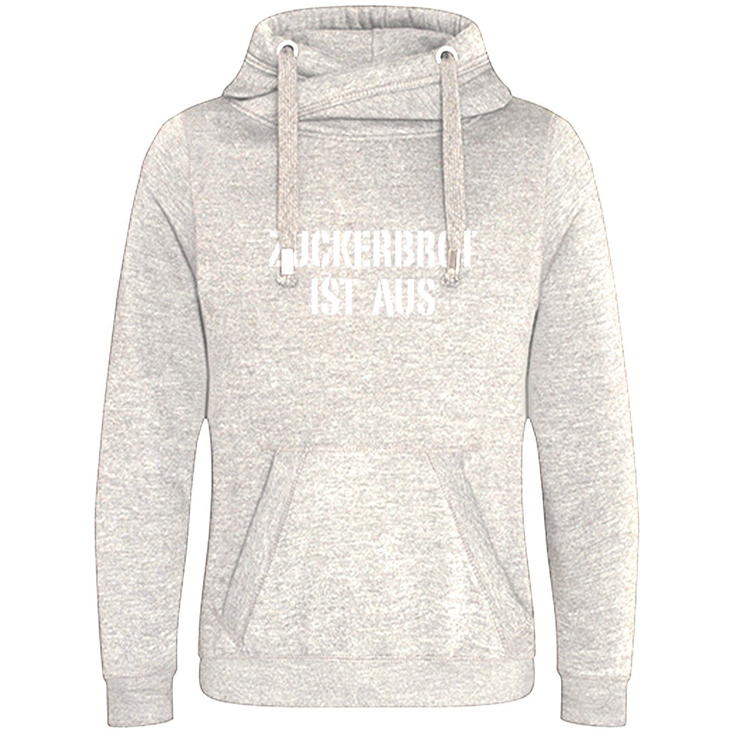 Cross Neck Hoodie/ Pulli / Motiv: ZUCKERBROT IST AUS