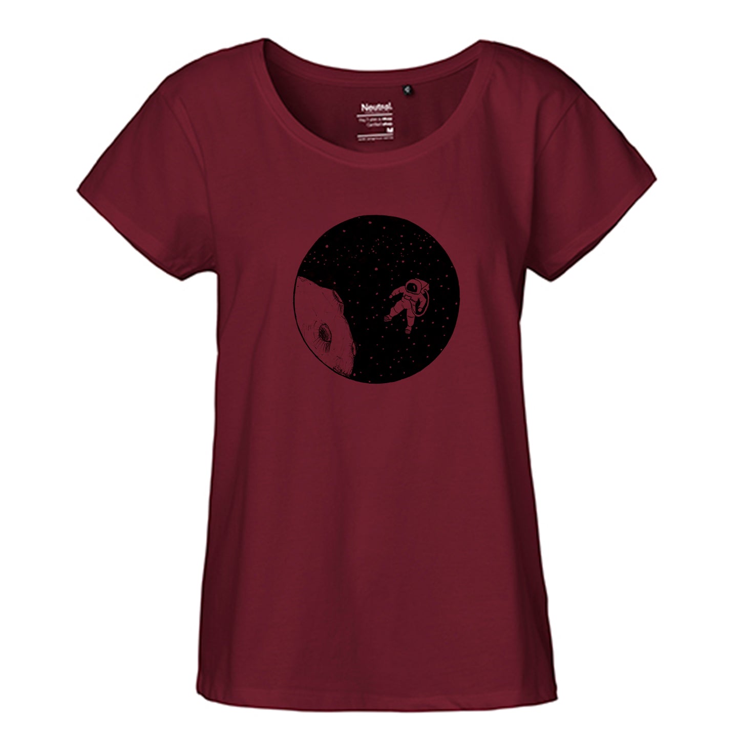 FairTrade Loose Fit Women's T-Shirt 'Zebra Drawn' Organic Cotton