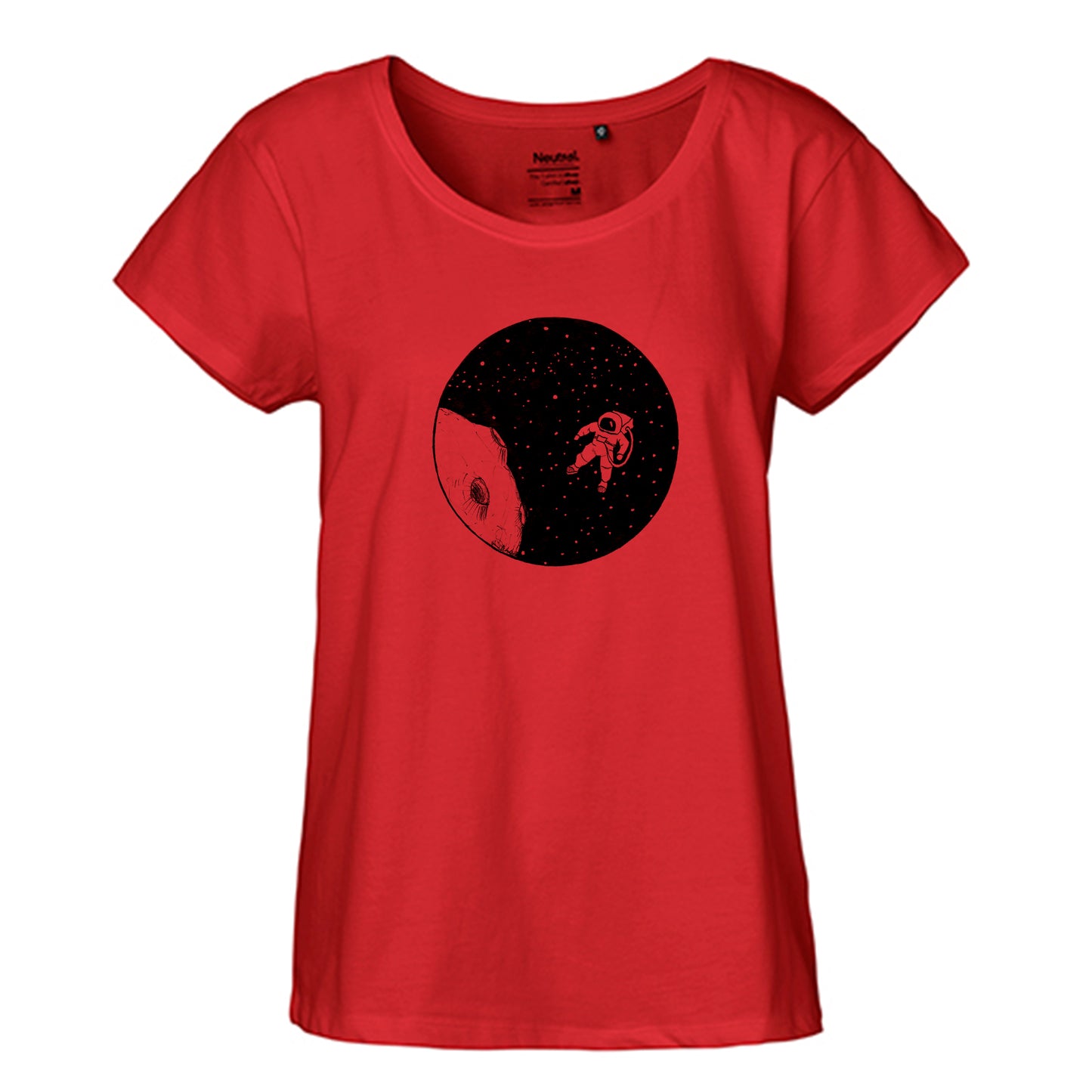 FairTrade Loose Fit Women's T-Shirt 'Zebra Drawn' Organic Cotton