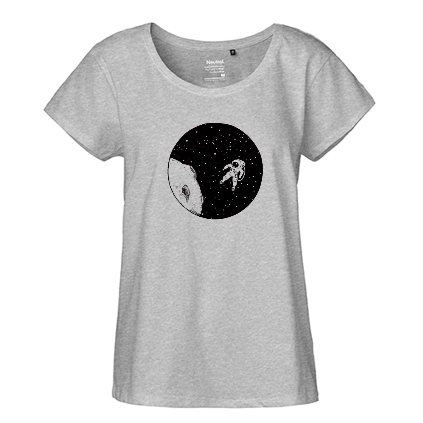 FairTrade Loose Fit Women's T-Shirt 'Zebra Drawn' Organic Cotton