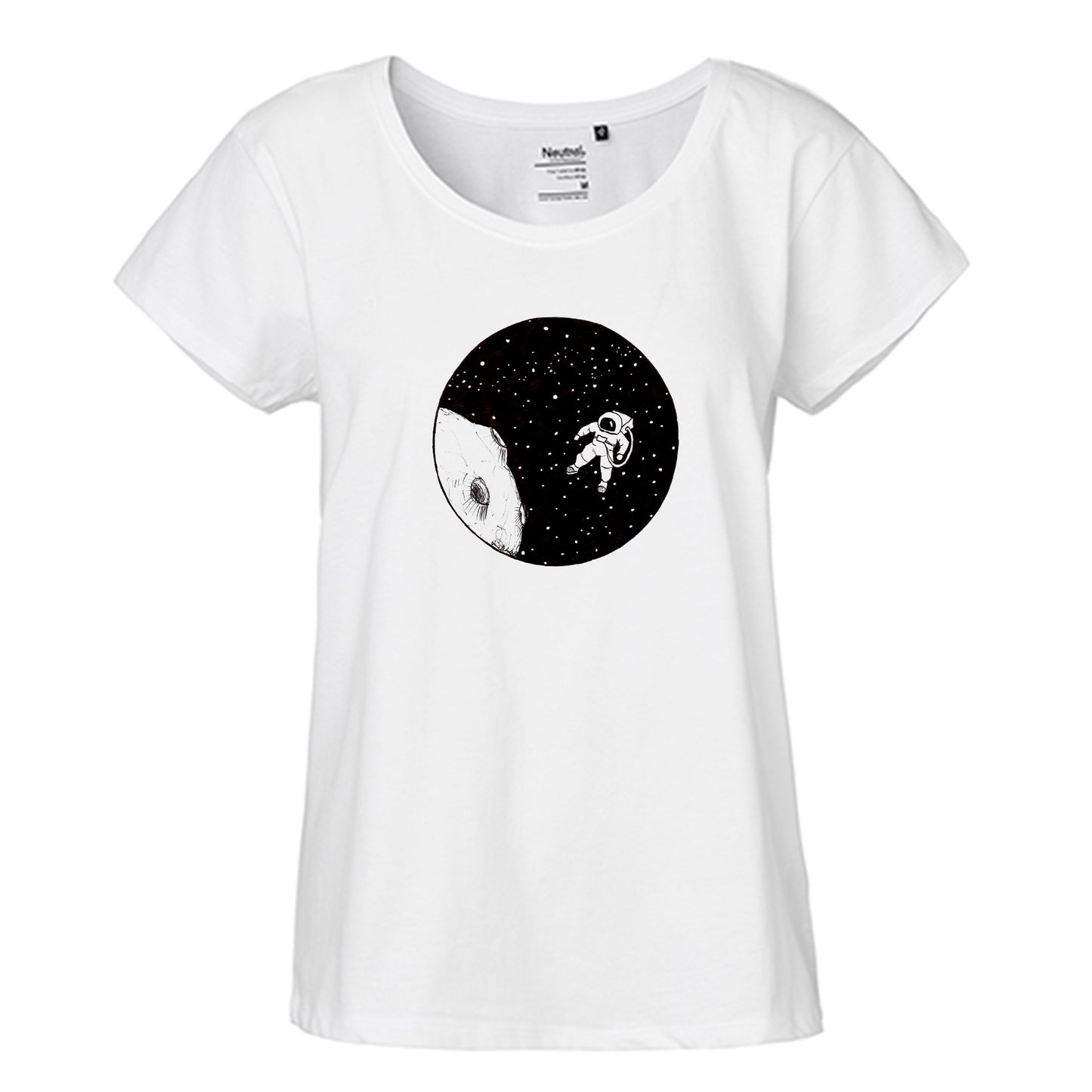 FairTrade Loose Fit Women's T-Shirt 'Zebra Drawn' Organic Cotton
