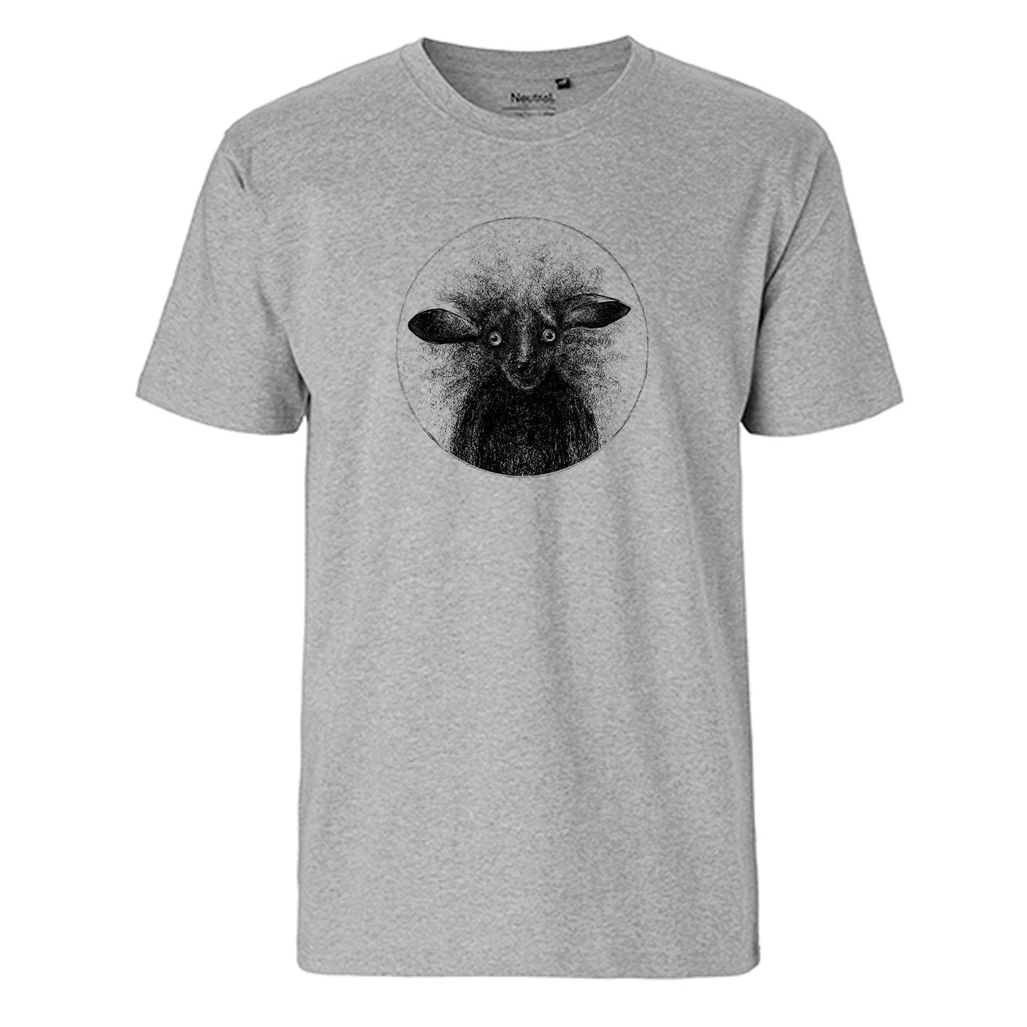FairTrade men's t-shirt 'Aye Aye drawn - cartoon character' organic cotton