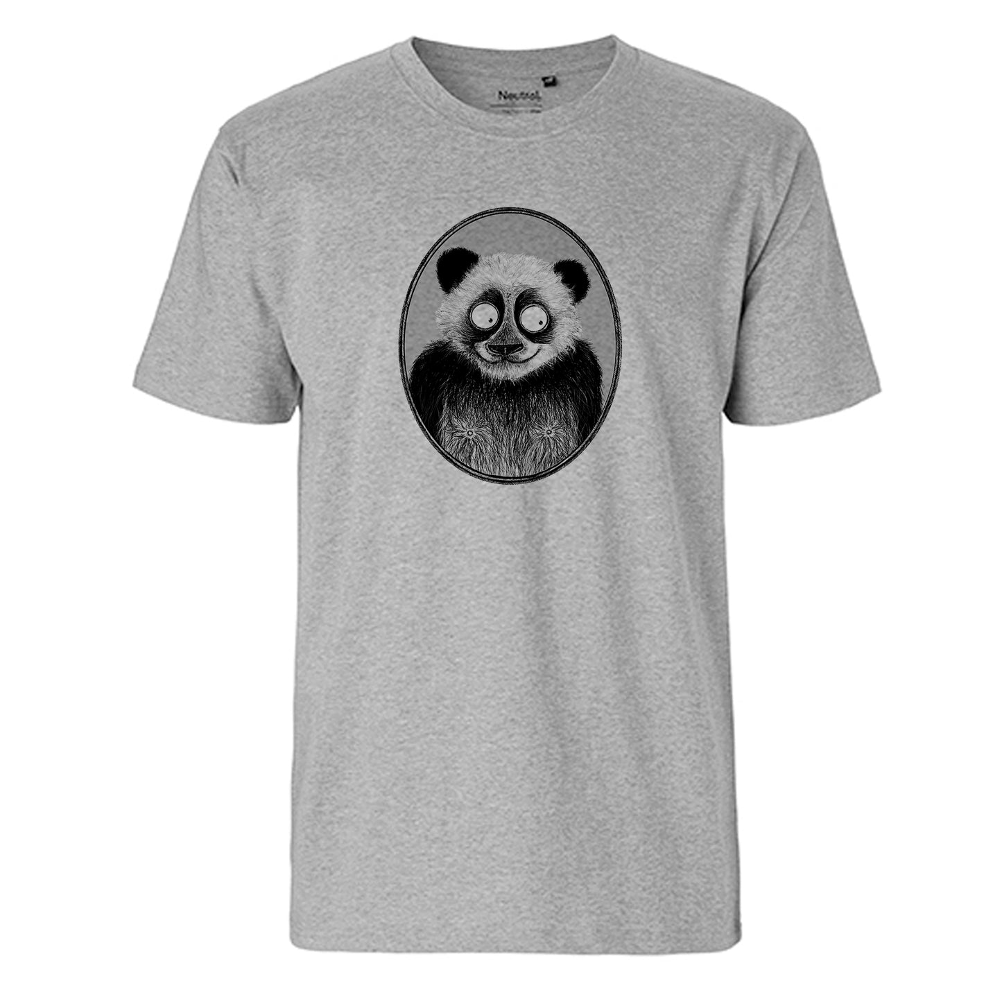 FairTrade men's t-shirt 'Panda - drawn' organic cotton