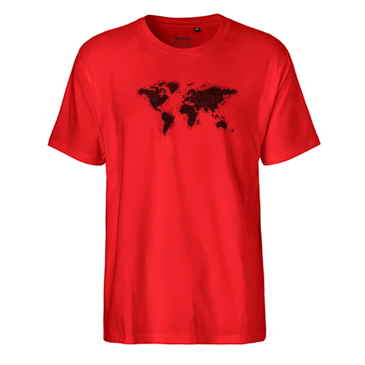 FairTrade men's t-shirt 'astronaut drawn - cartoon character' organic cotton