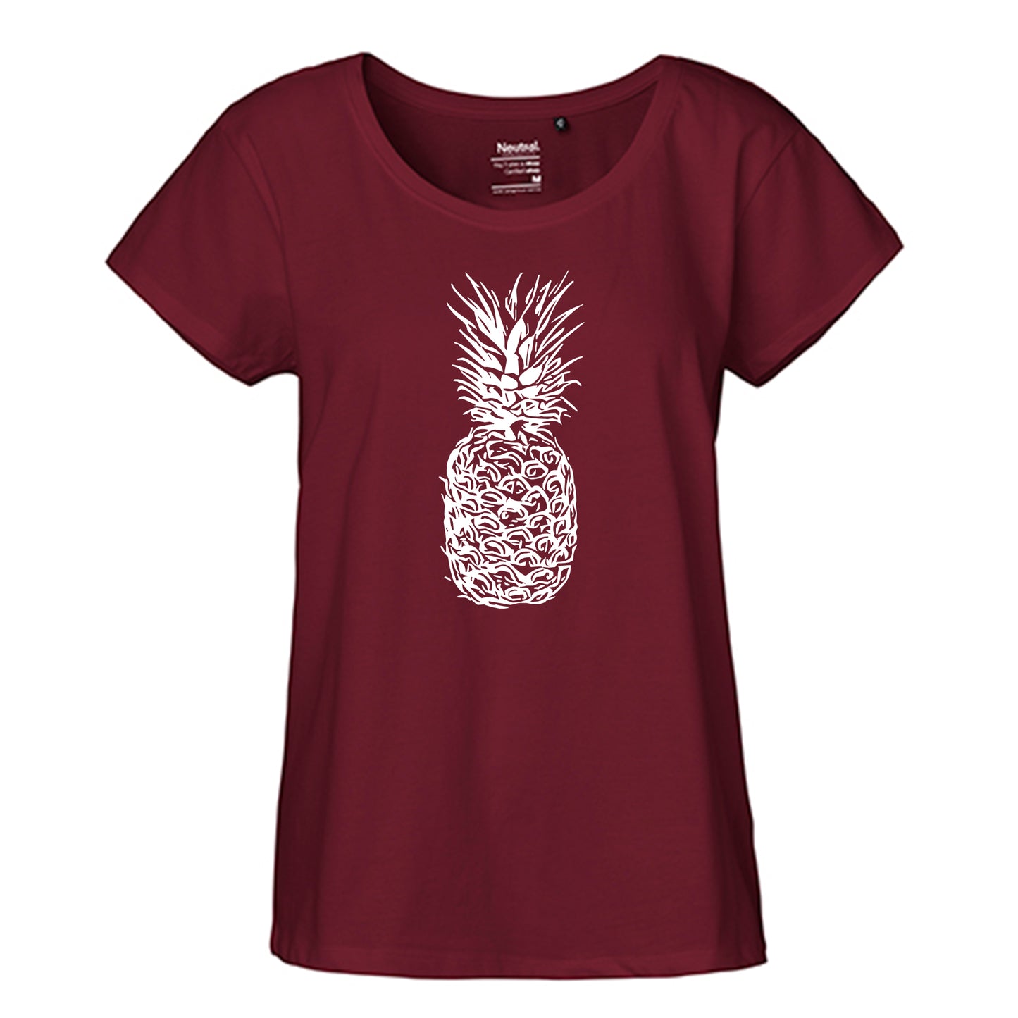 FairTrade Loose Fit Ladies T-Shirt 'Origami Ship' organic cotton