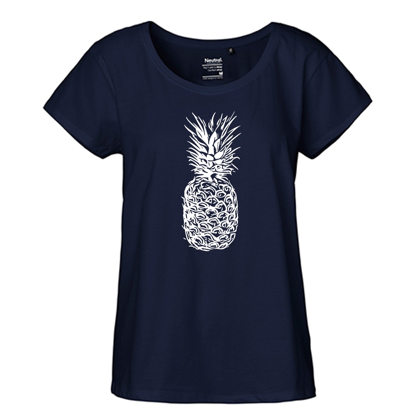 FairTrade Loose Fit Damen T-Shirt 'Ananas' Bio-Baumwolle